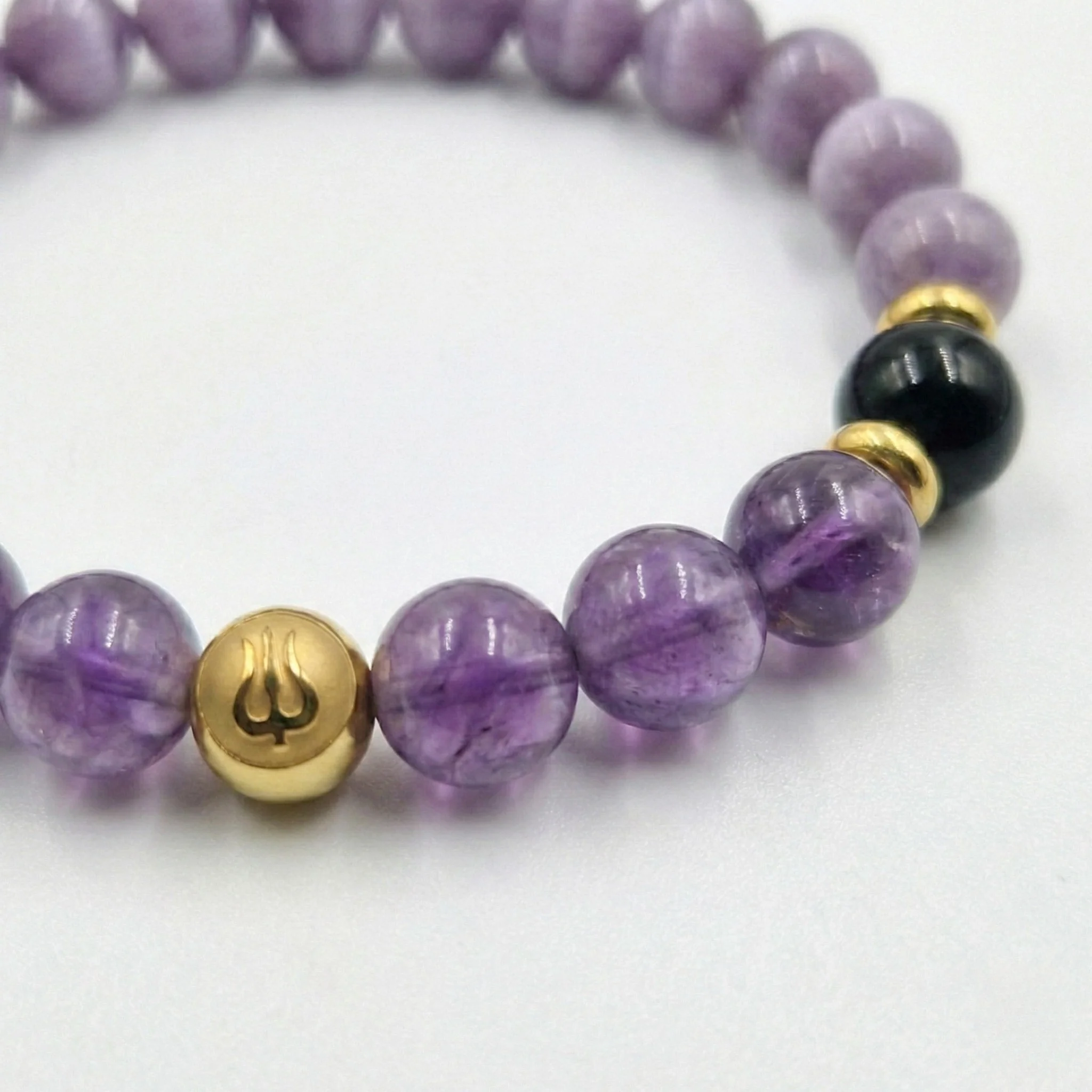 Bracelet ADDICTIONS en Améthyste, Tourmaline noire, Lépidolite - Image 2