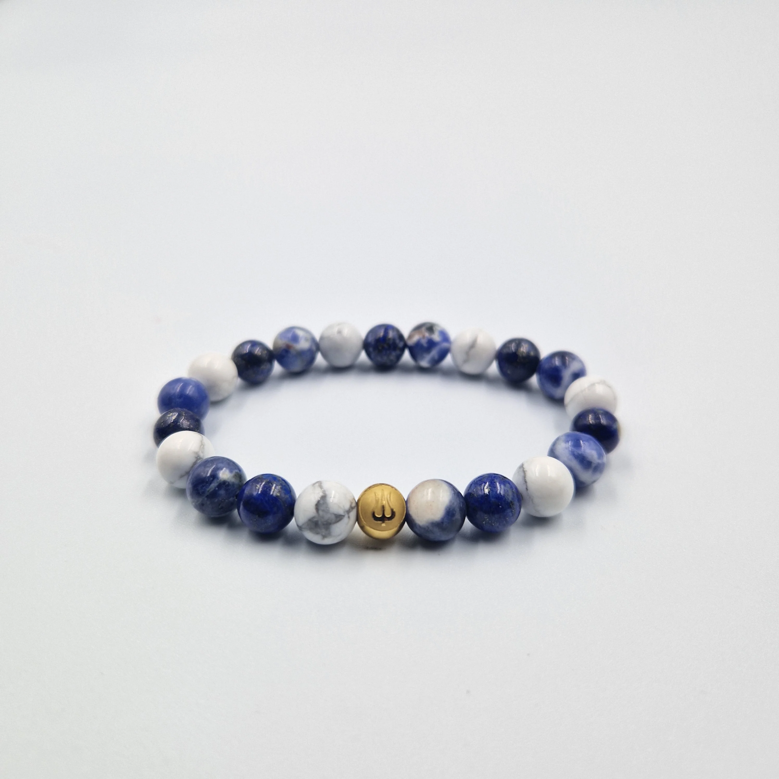 Bracelet AGRESSIVITE en Lapis lazuli, Sodalite et Howlite
