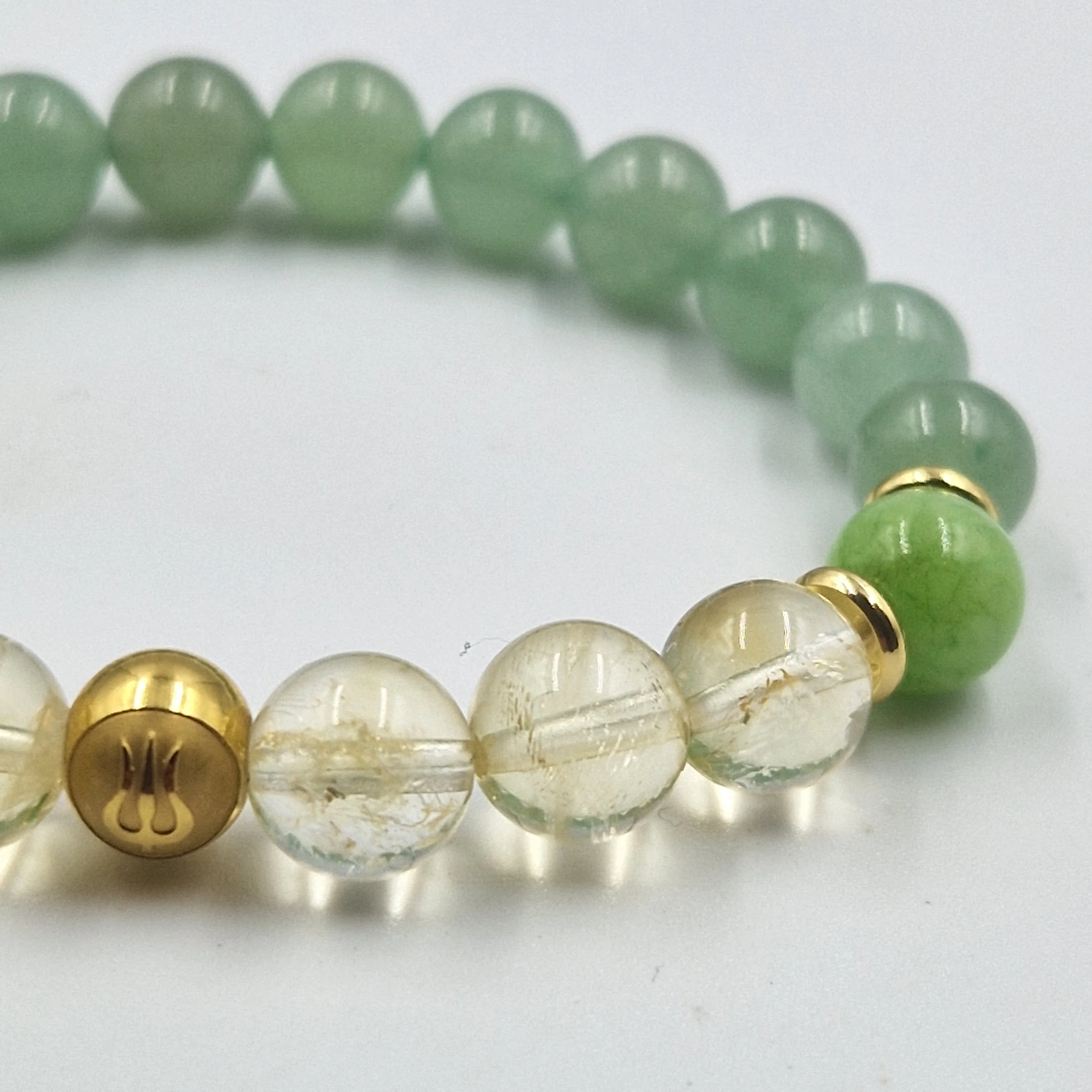 Bracelet AIGREURS D'ESTOMAC en Jade, Citrine, Aventurine verte - Image 2