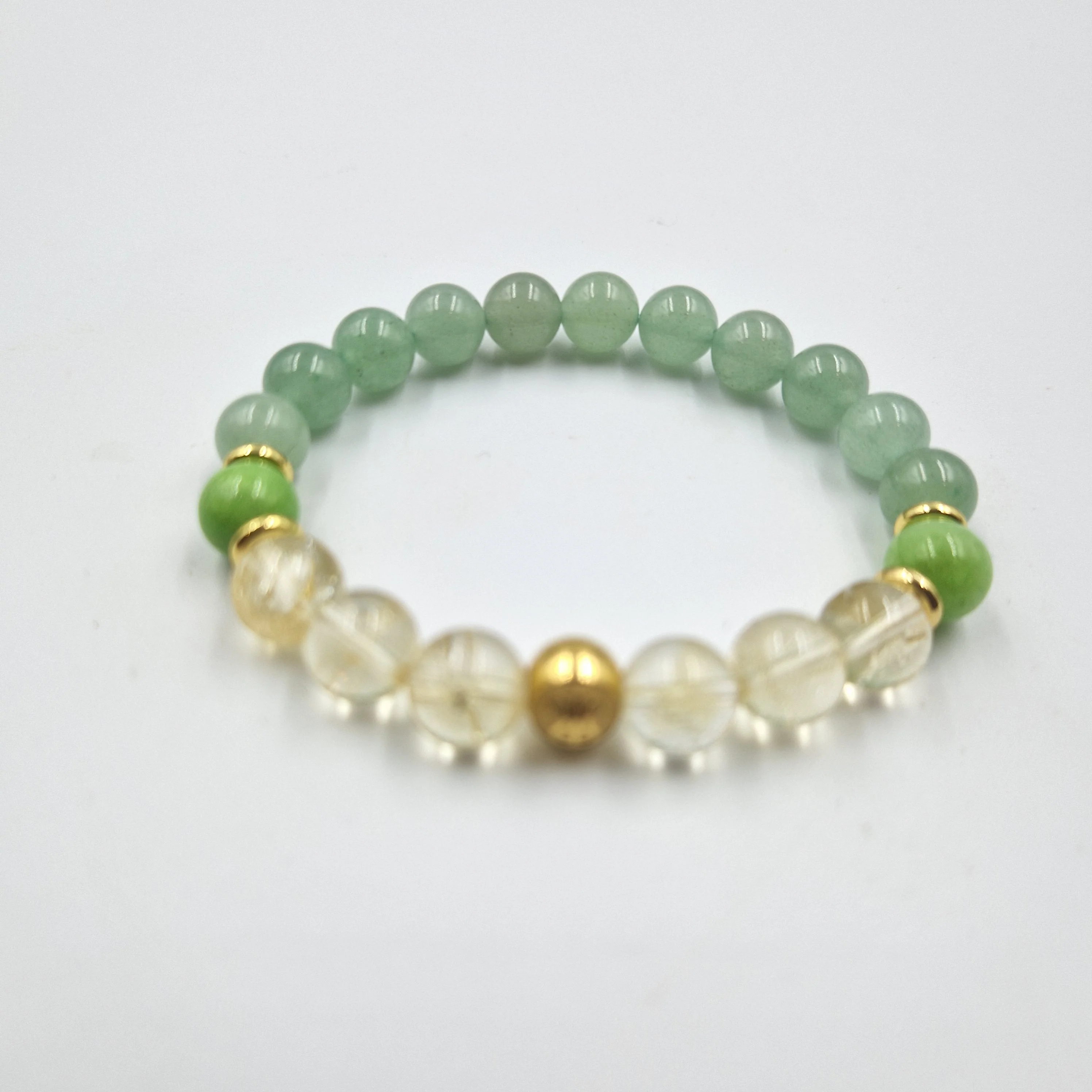 Bracelet AIGREURS D'ESTOMAC en Jade, Citrine, Aventurine verte - Image 3