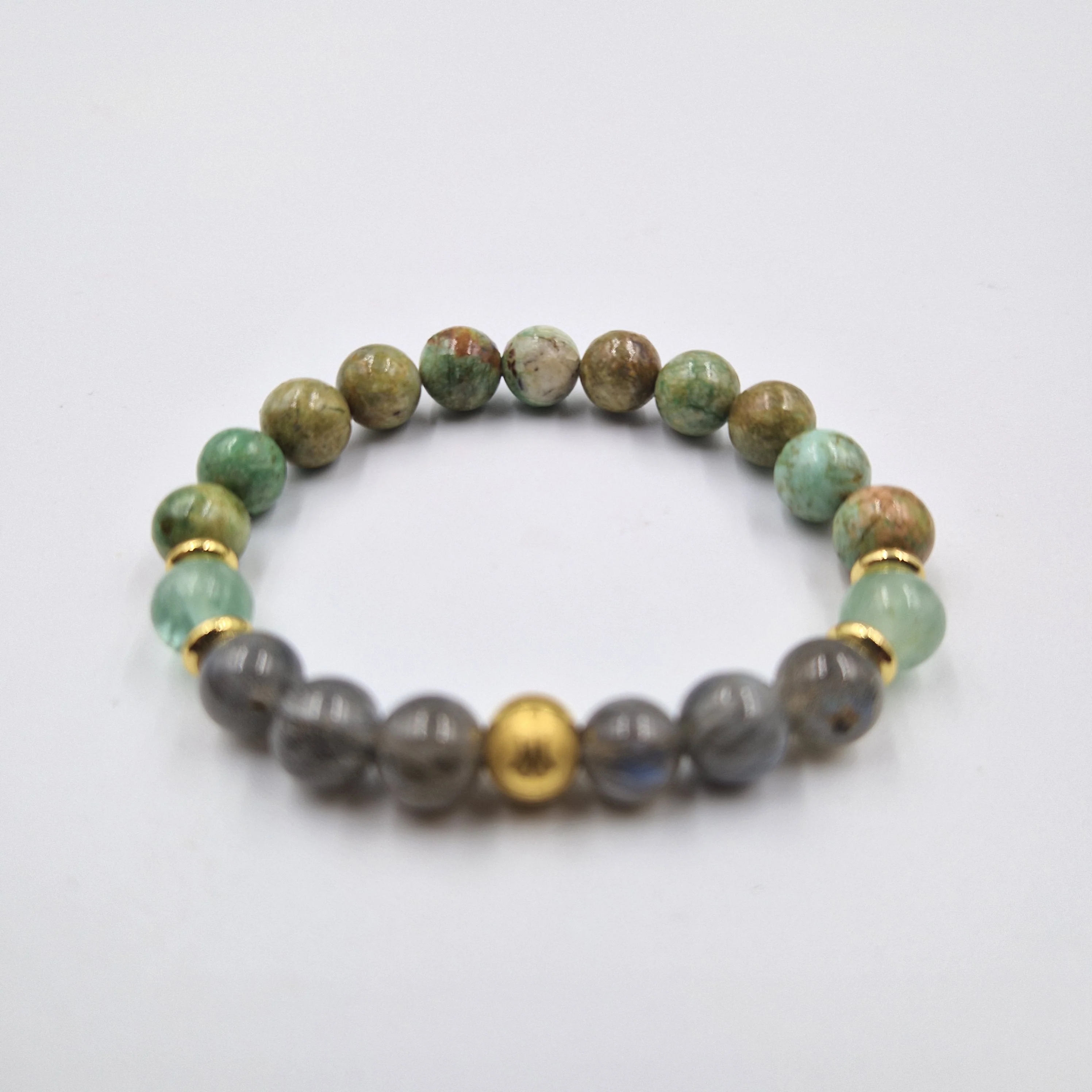 Bracelet ANTI DIARRHEE en Turquoise, Labradorite, Fluorite - Image 3
