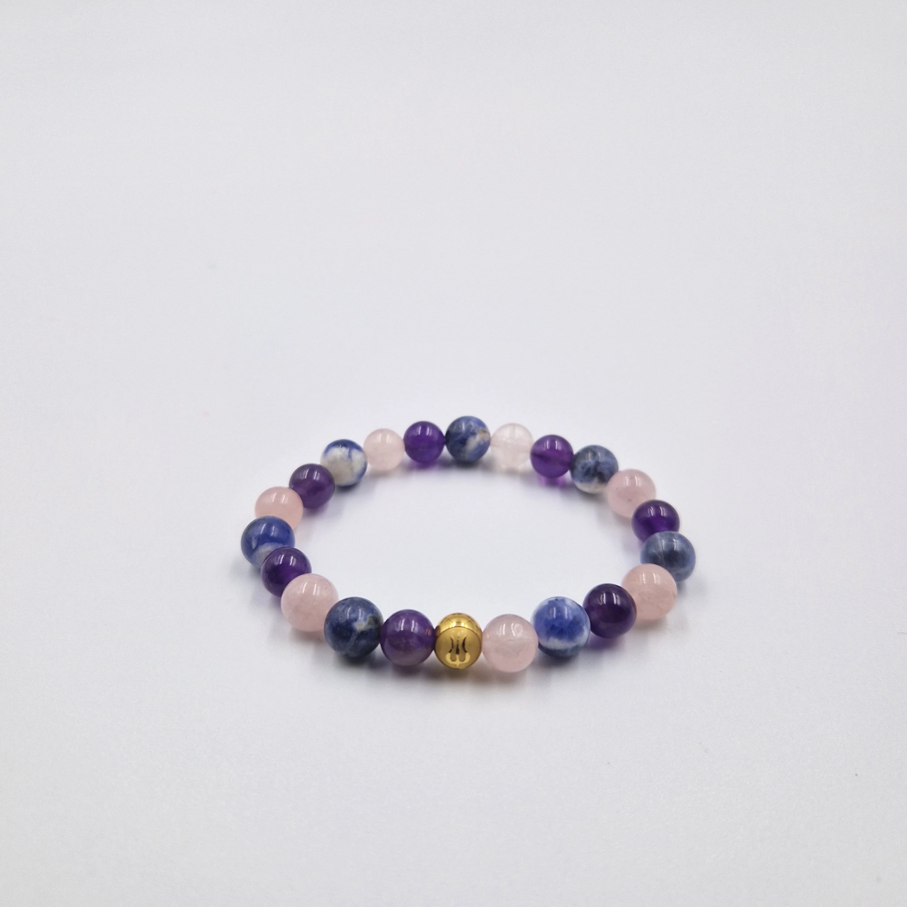 Bracelet APAISEMENT en Sodalite, Quartz rose et Améthyste
