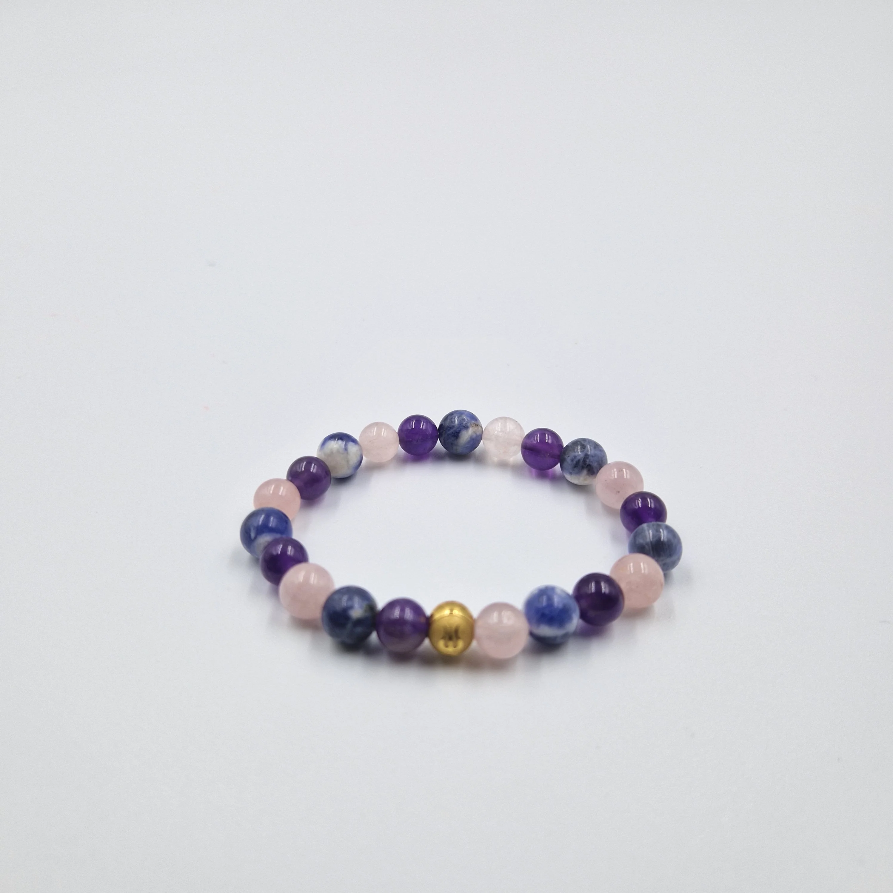 Bracelet APAISEMENT en Sodalite, Quartz rose et Améthyste - Image 3