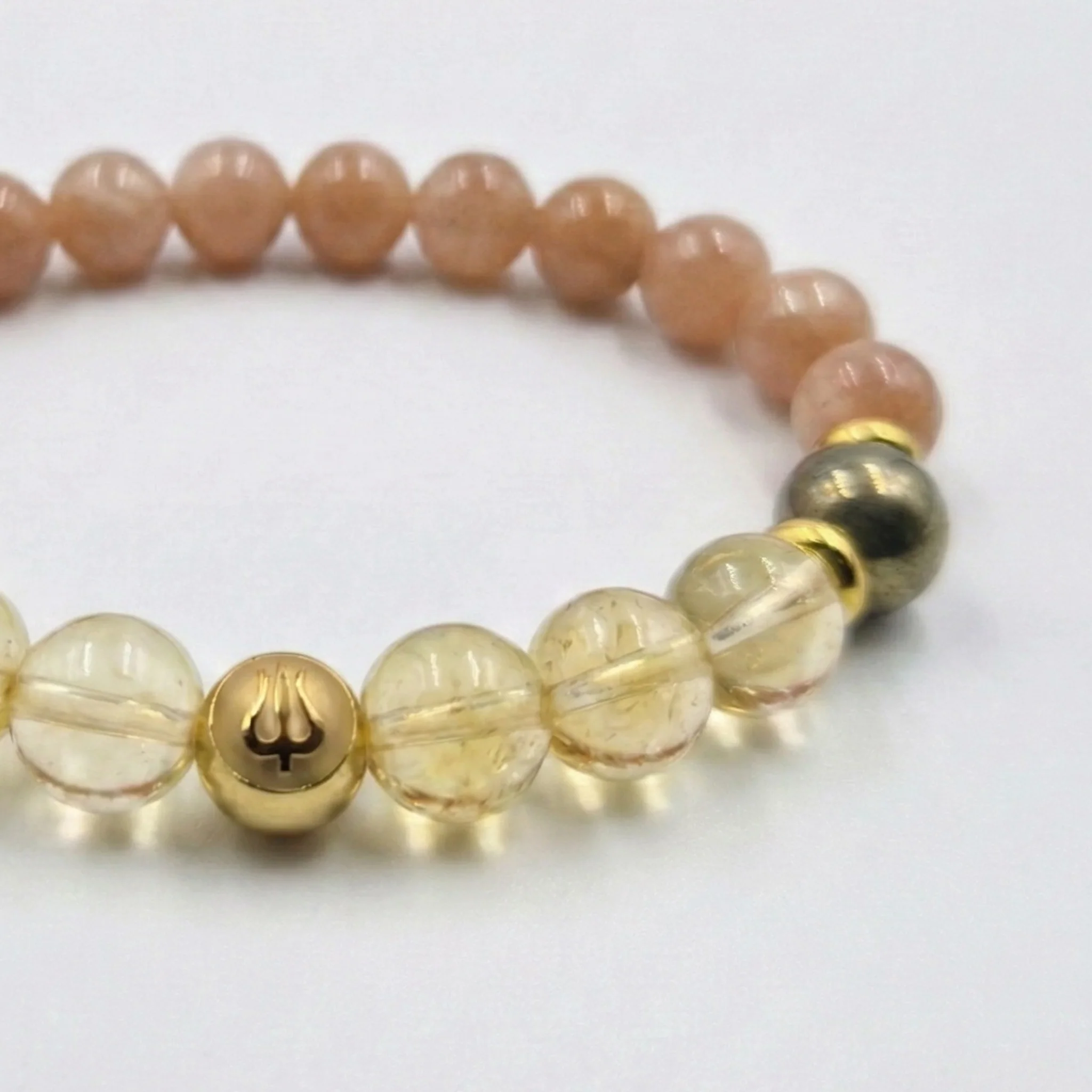 Bracelet APATHIE en Citrine, Pierre de Soleil, Pyrite - Image 2