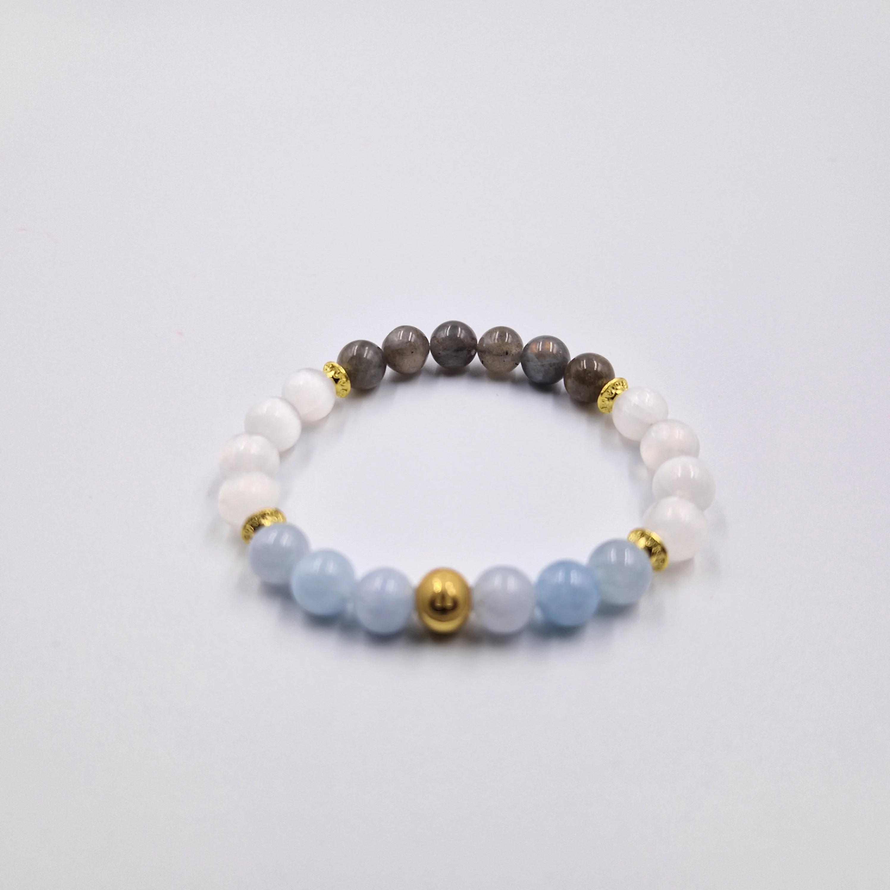 Bracelet Balance en Sélénite, Labradorite et Aigue-marine - Image 3