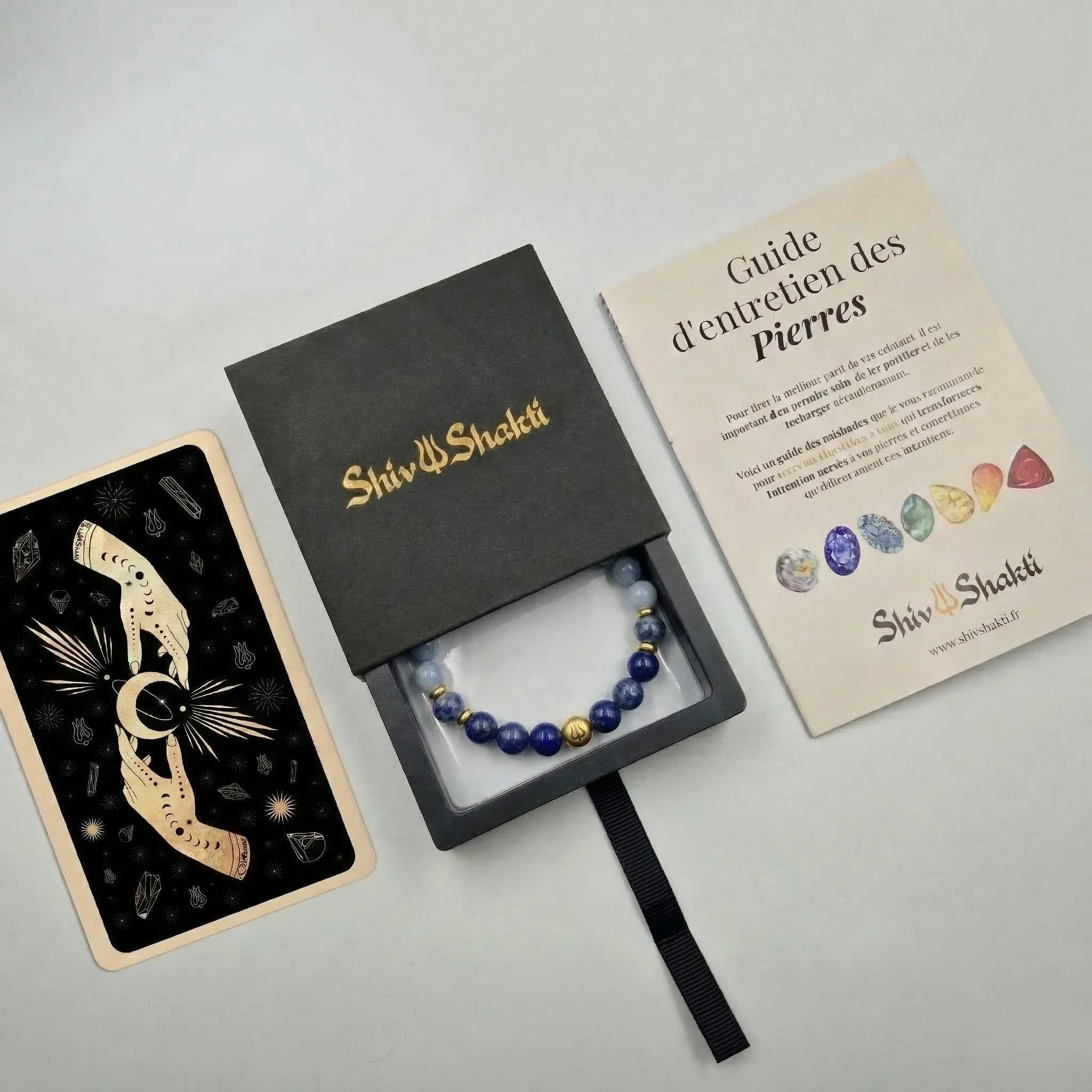 Bracelet BRONCHITE en Lapis-Lazuli, Sodalite, Aigue-Marine - Image 3