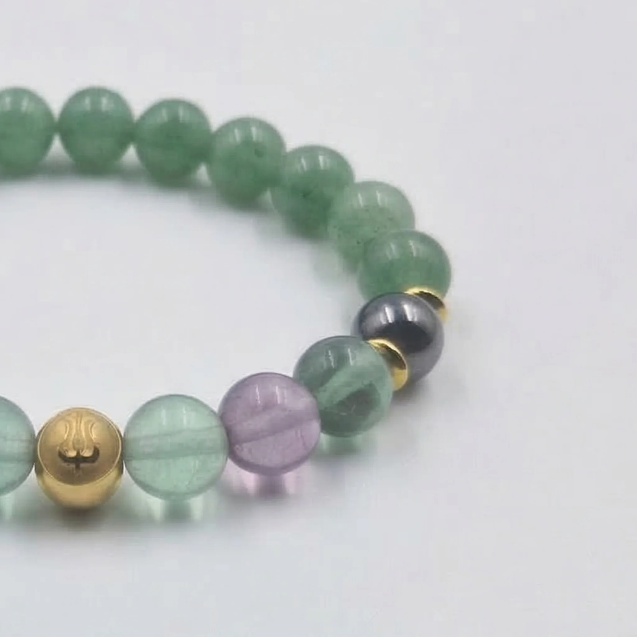 Bracelet CELLULITE en Aventurine verte, Fluorite, Hématite, - Image 2