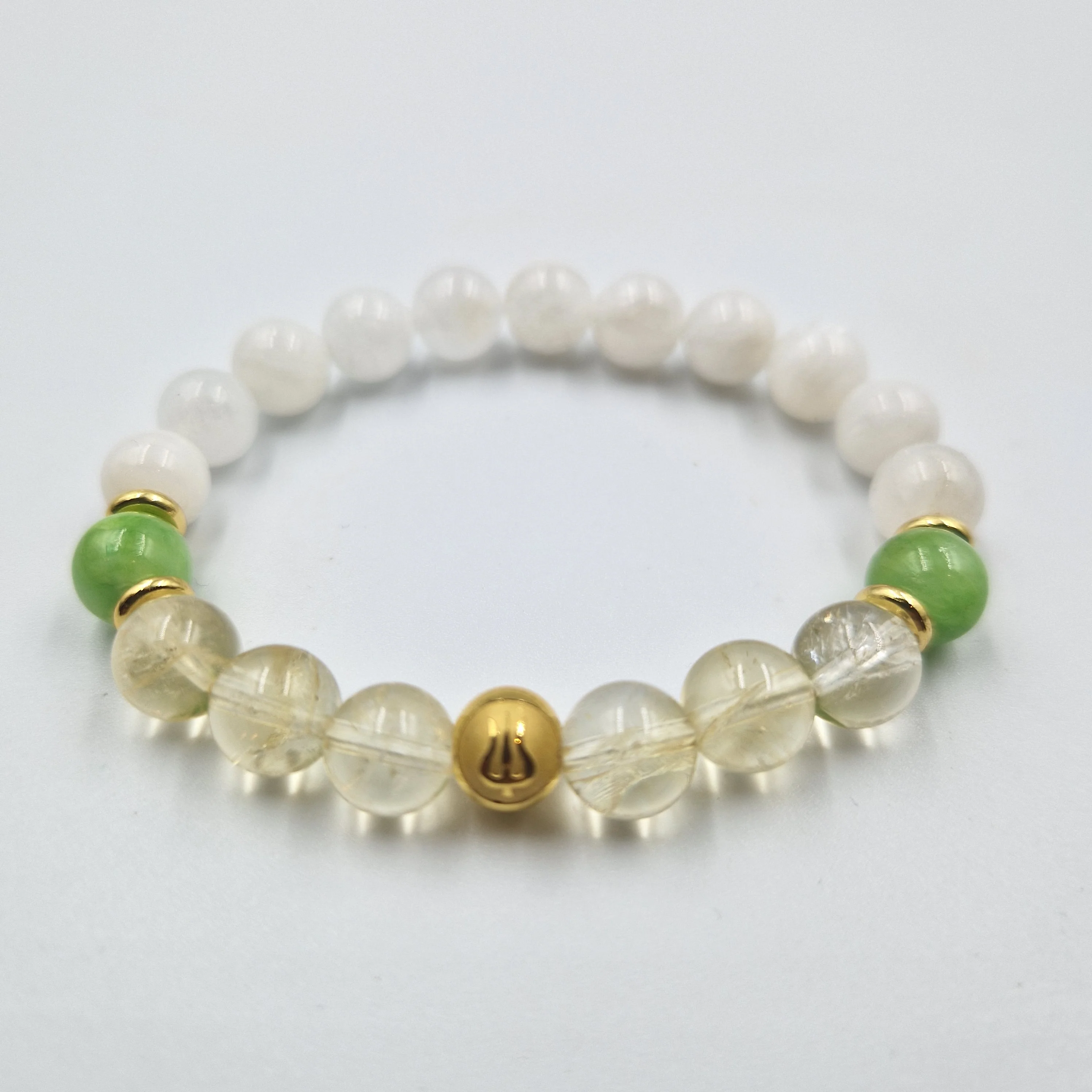 Bracelet CYSTITE en Citrine, Jade, Pierre de Lune