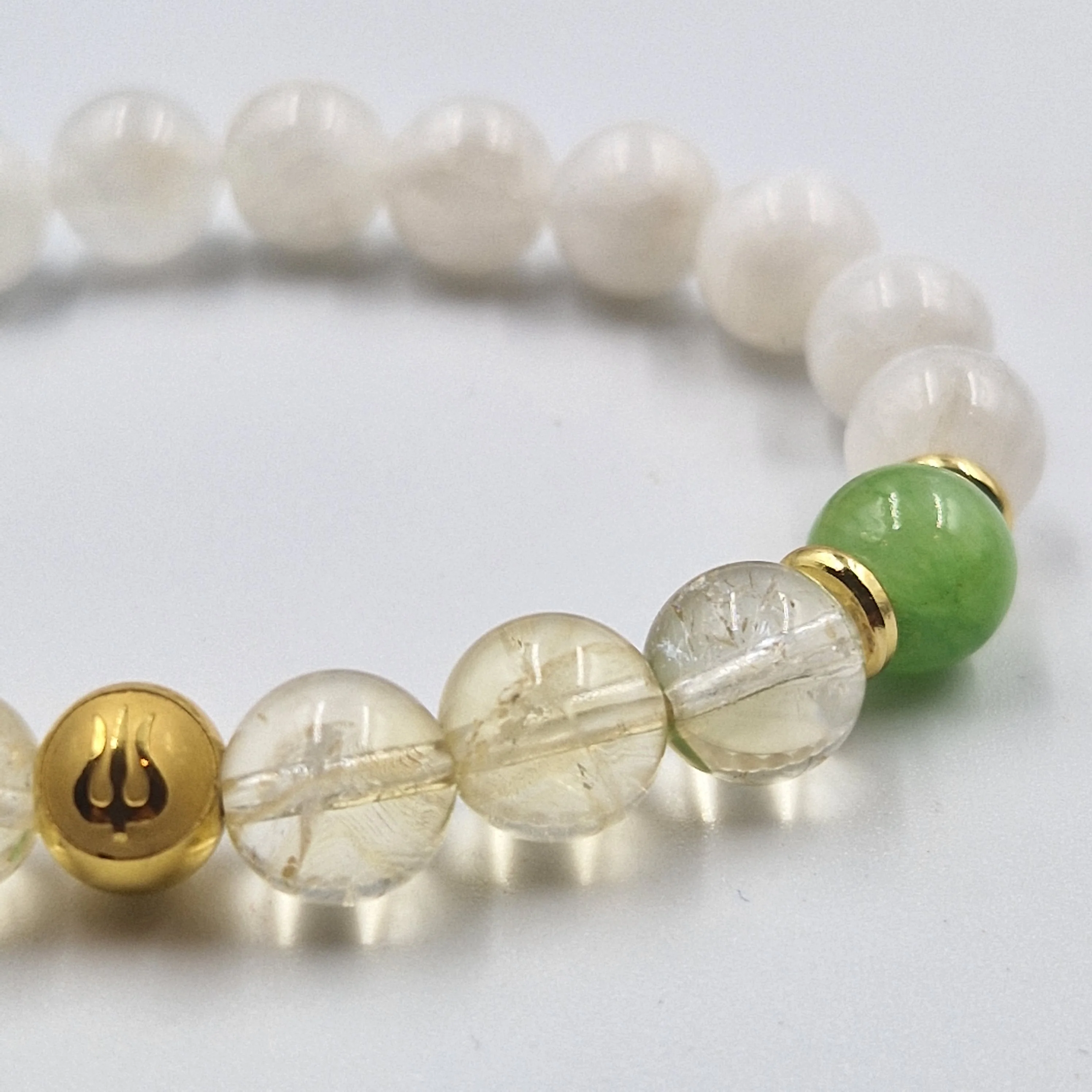 Bracelet CYSTITE en Citrine, Jade, Pierre de Lune - Image 2