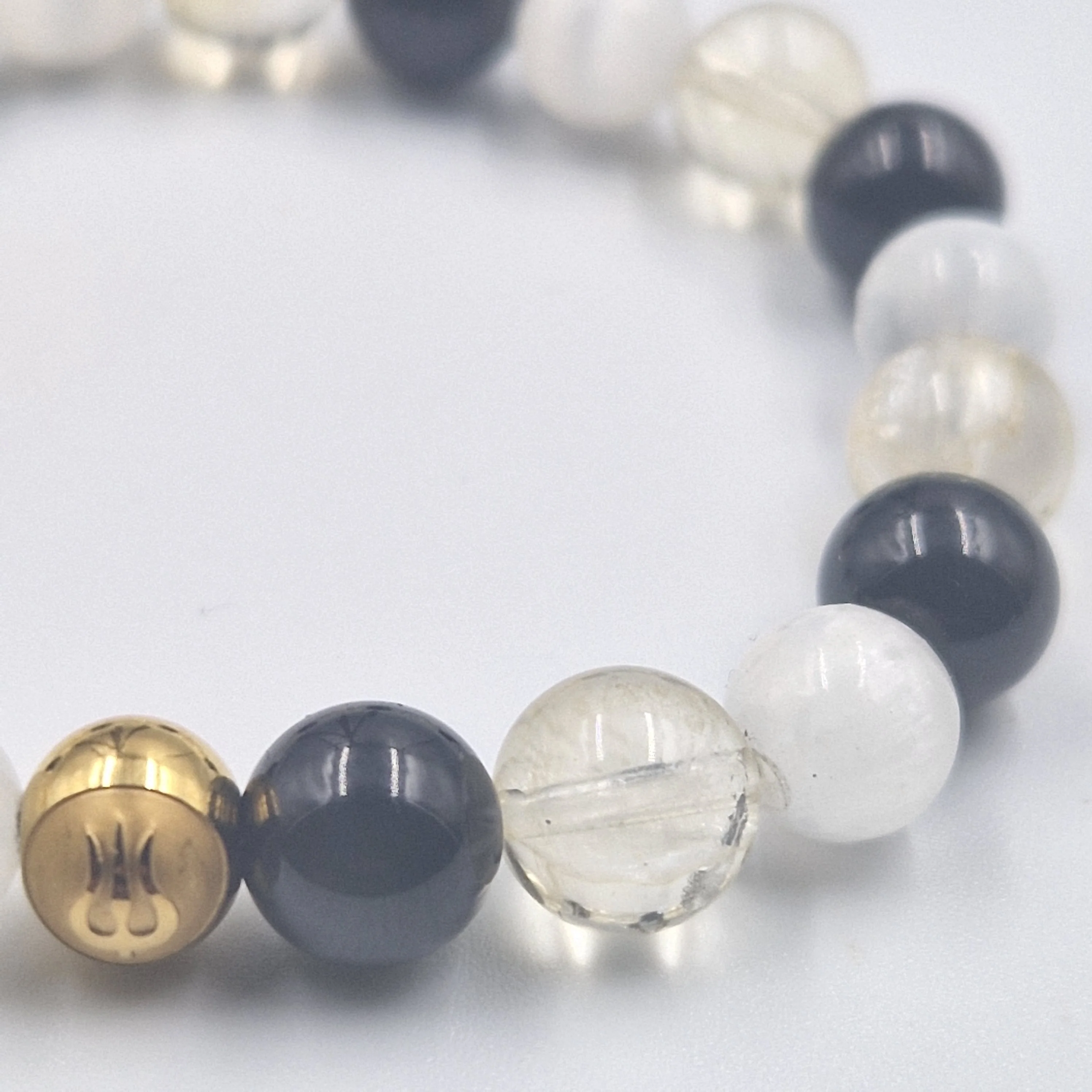 Bracelet DEPRESSION en Tourmaline noire, Citrine et Sélénite - Image 2
