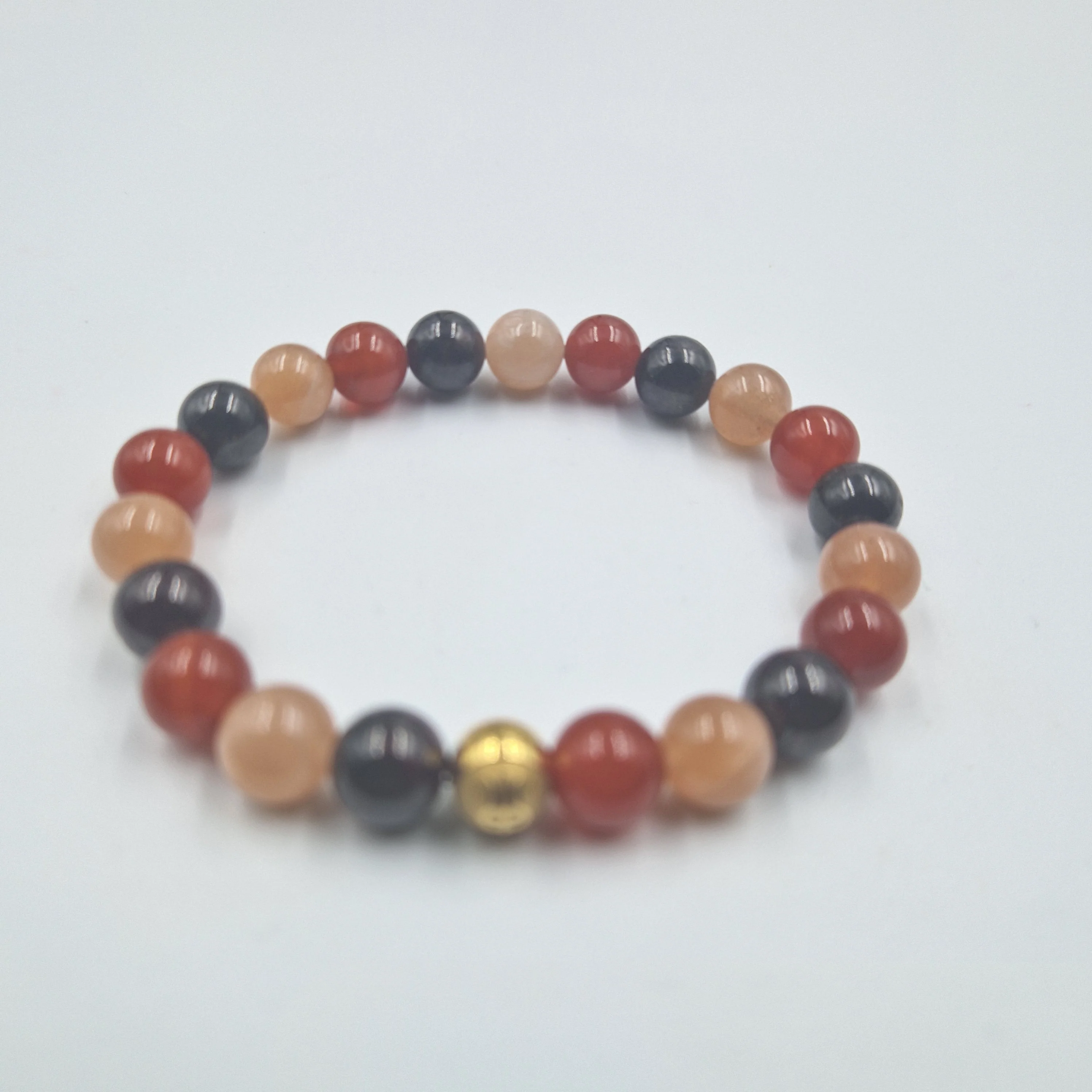 Bracelet DESIR en Cornaline, Pierre de soleil et Grenat - Image 3
