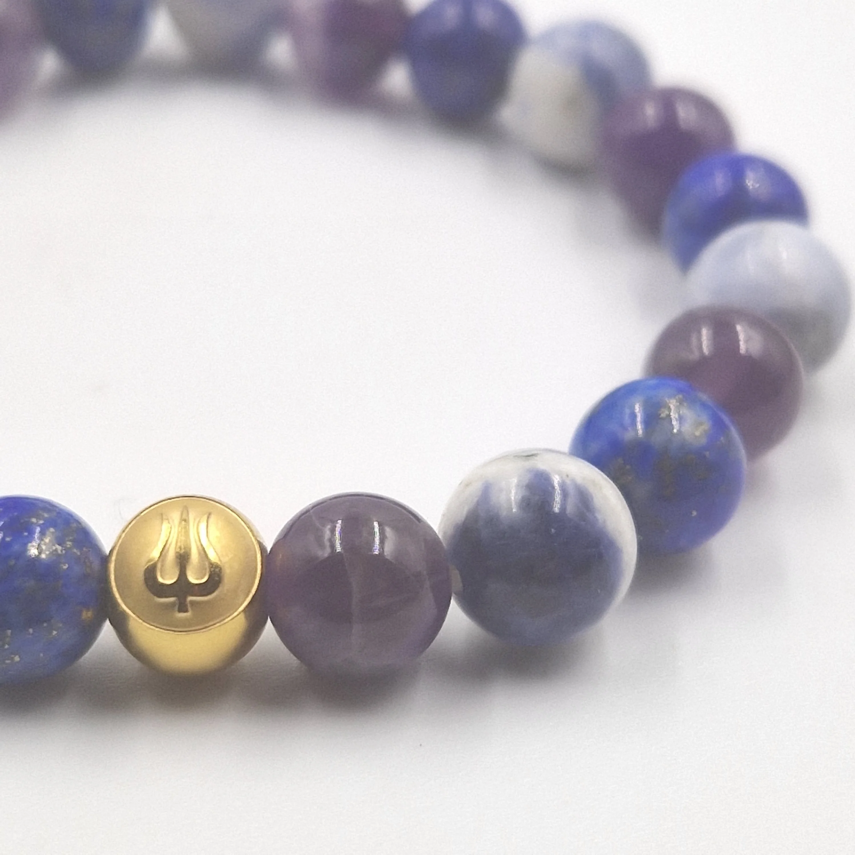 Bracelet DISCERNEMENT en Lapis lazuli, Sodalite et Améthyste - Image 2
