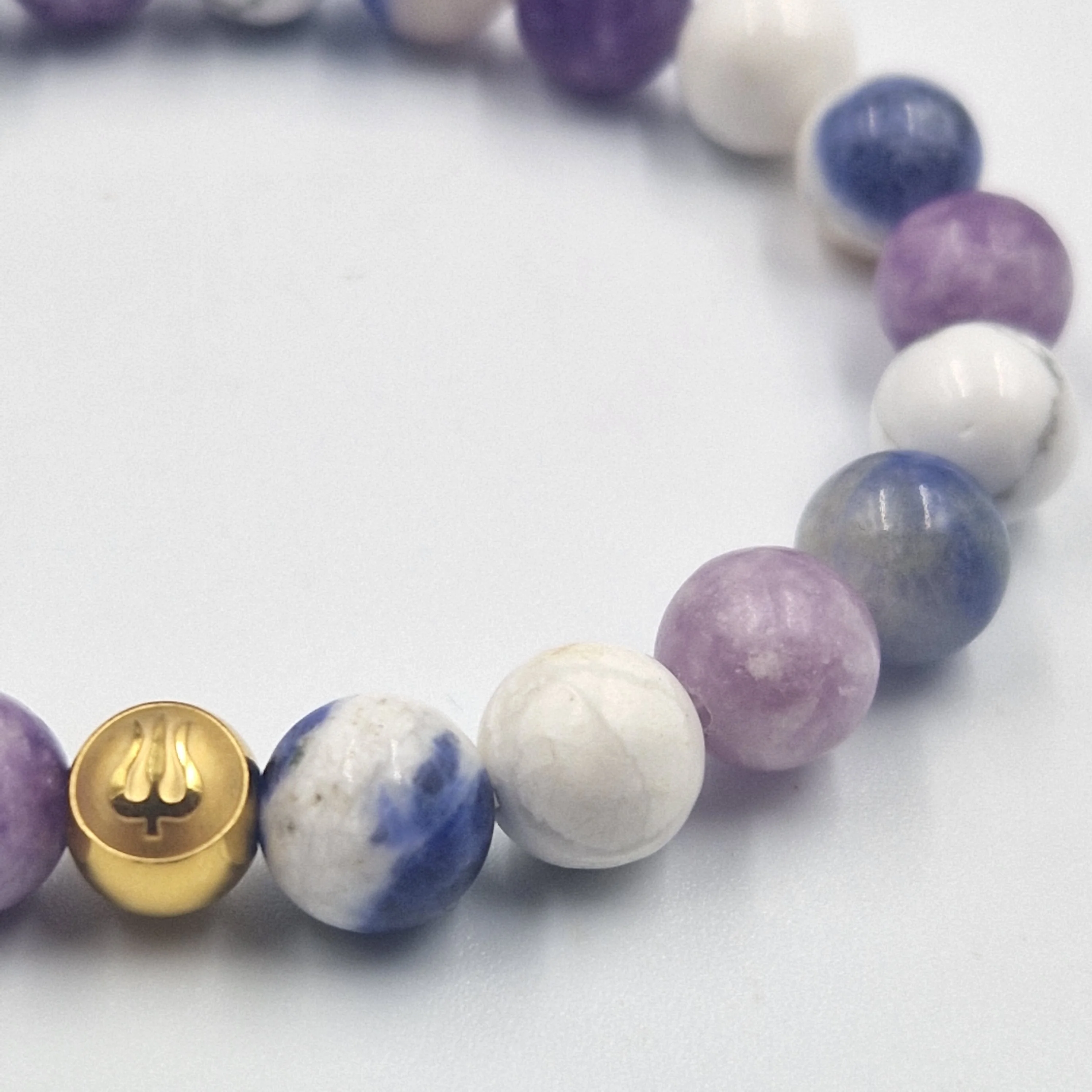 Bracelet DORMIR en Lépidolite, Sodalite et Howlite - Image 2