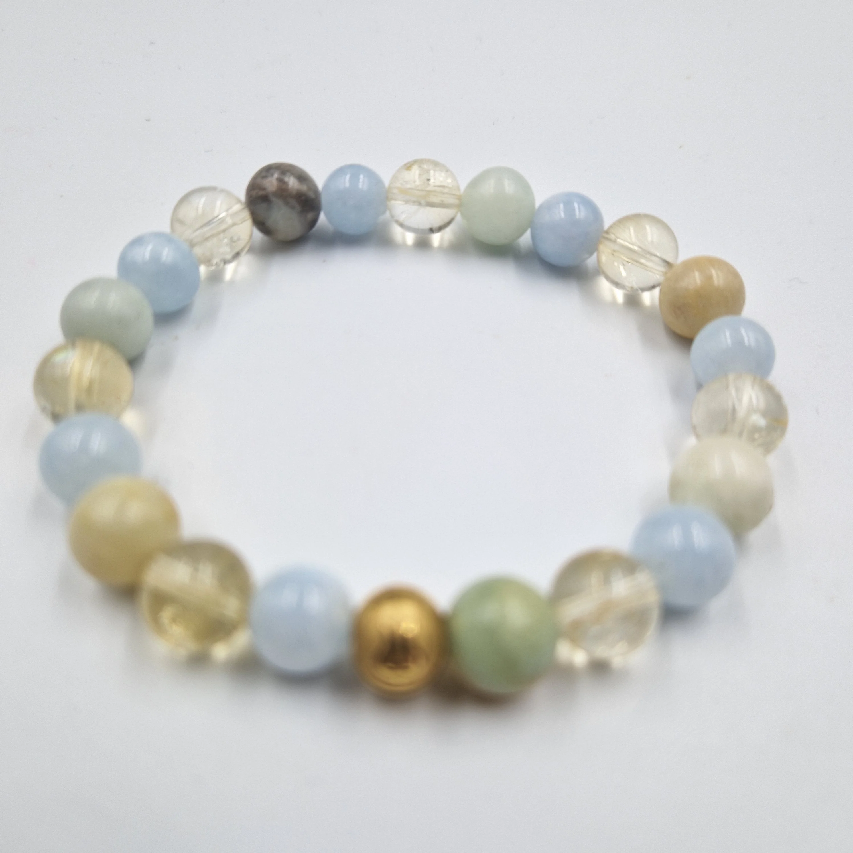 Bracelet ELOQUENCE en Citrine, Amazonite et Aigue-marine - Image 3
