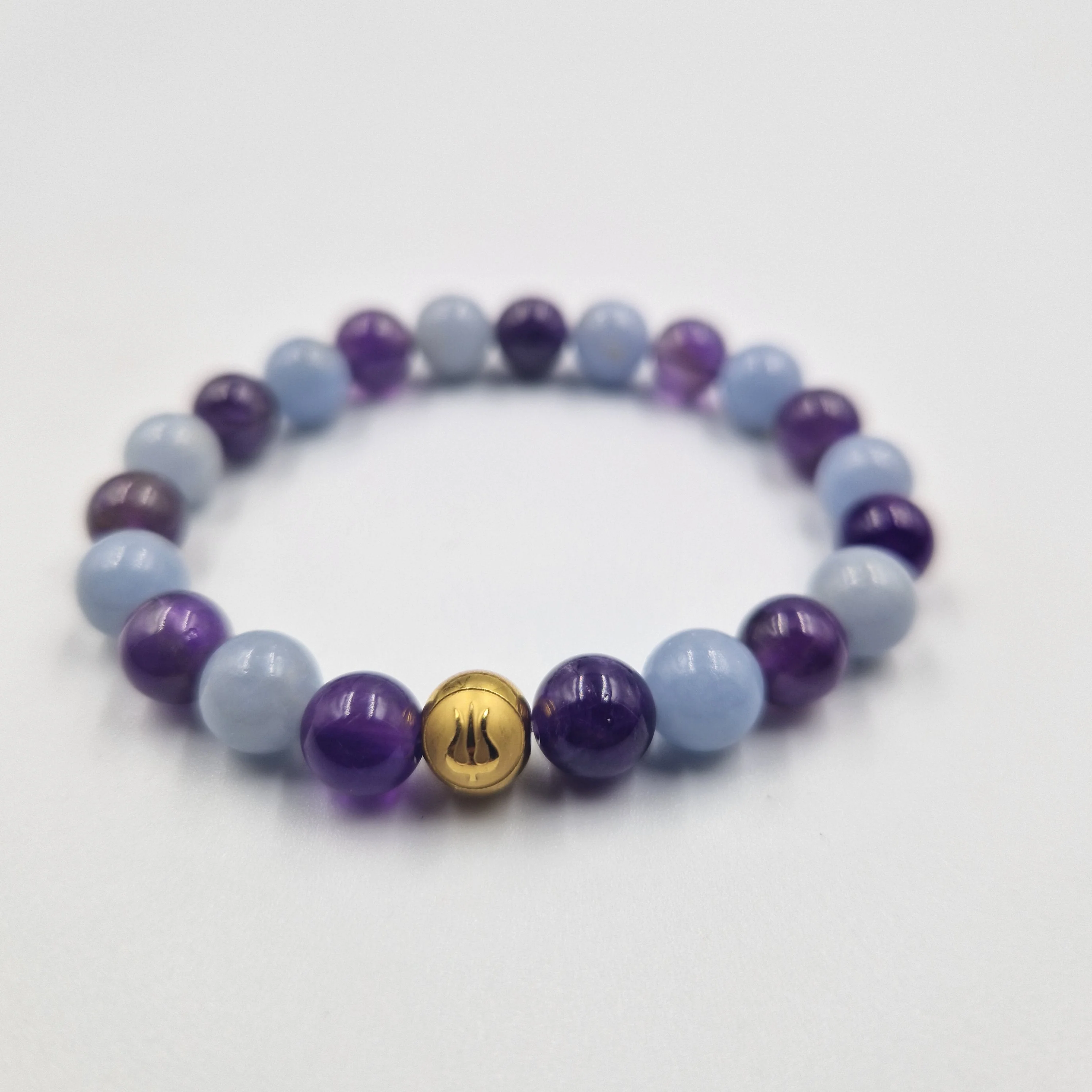 Bracelet en Améthyste et Angélite