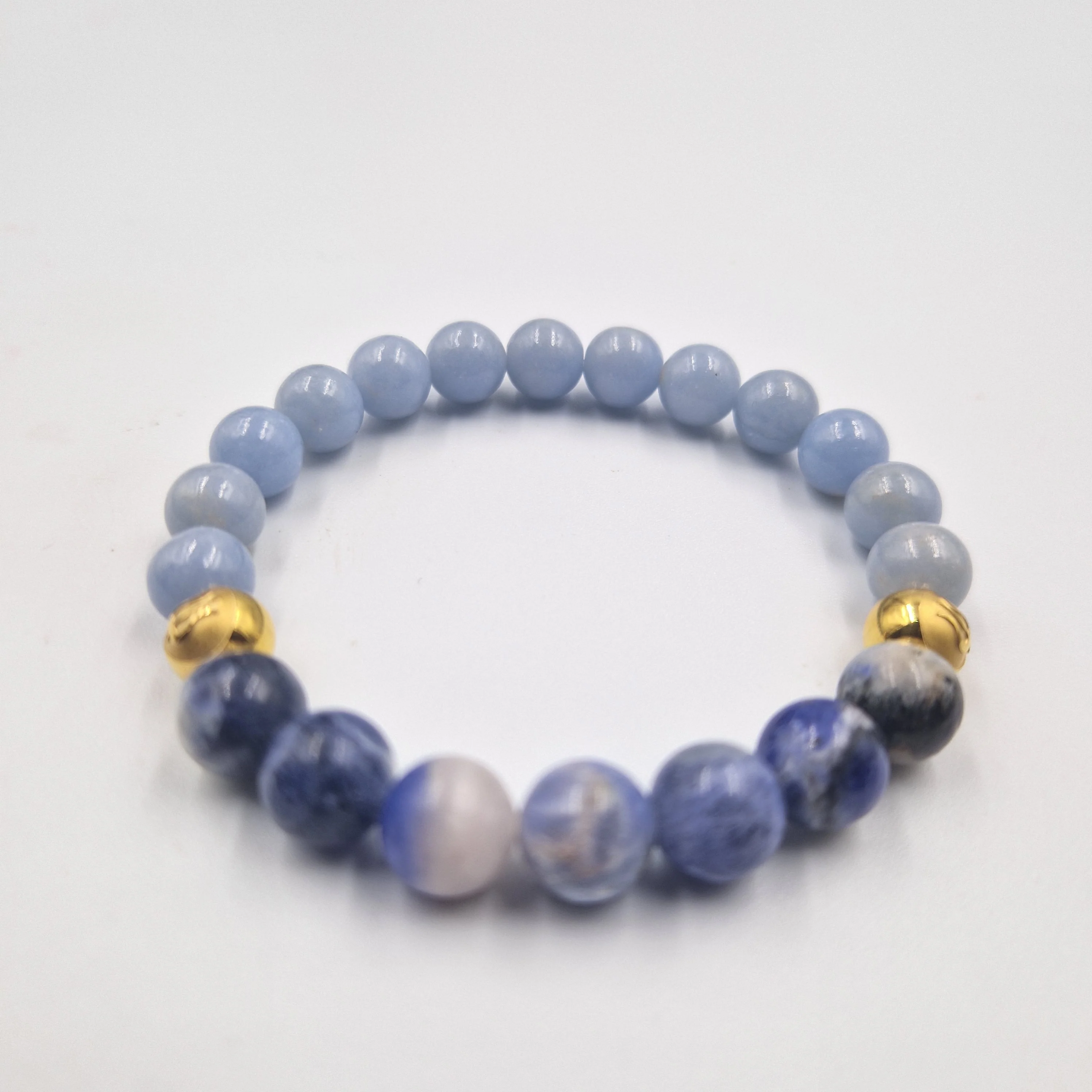 Bracelet en Angélite et Sodalite - Image 3