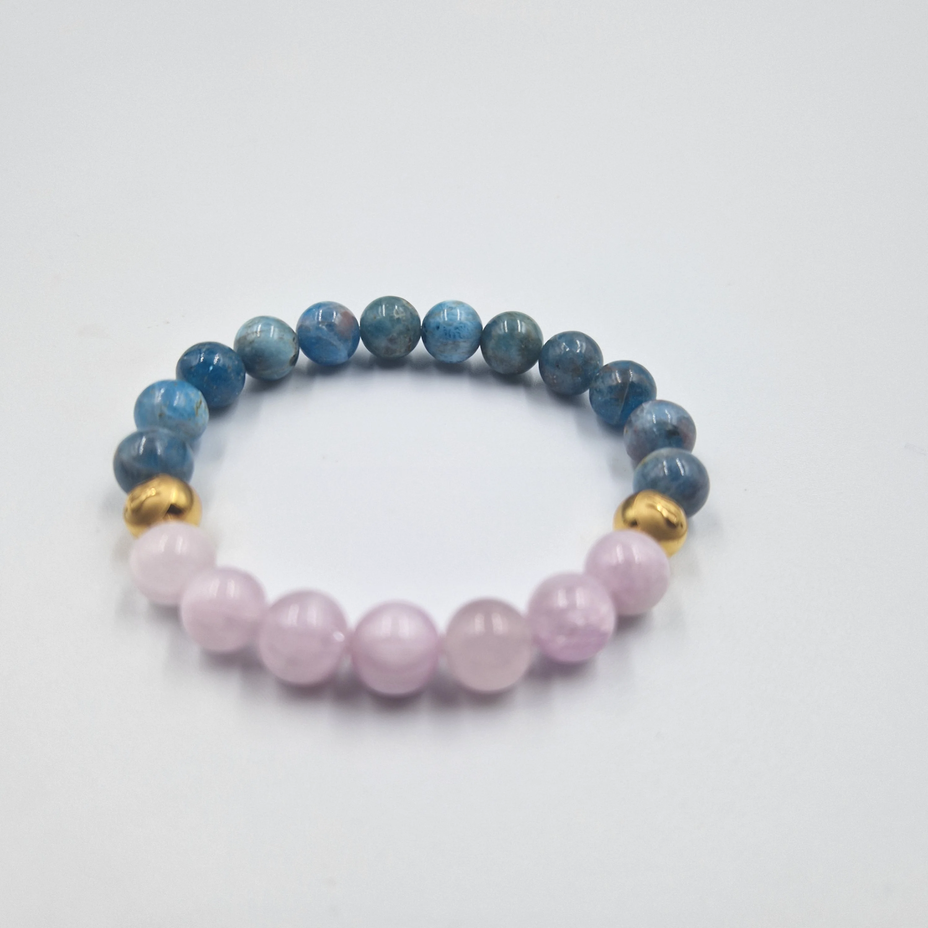 Bracelet en Apatite bleue et Kunzite - Image 3