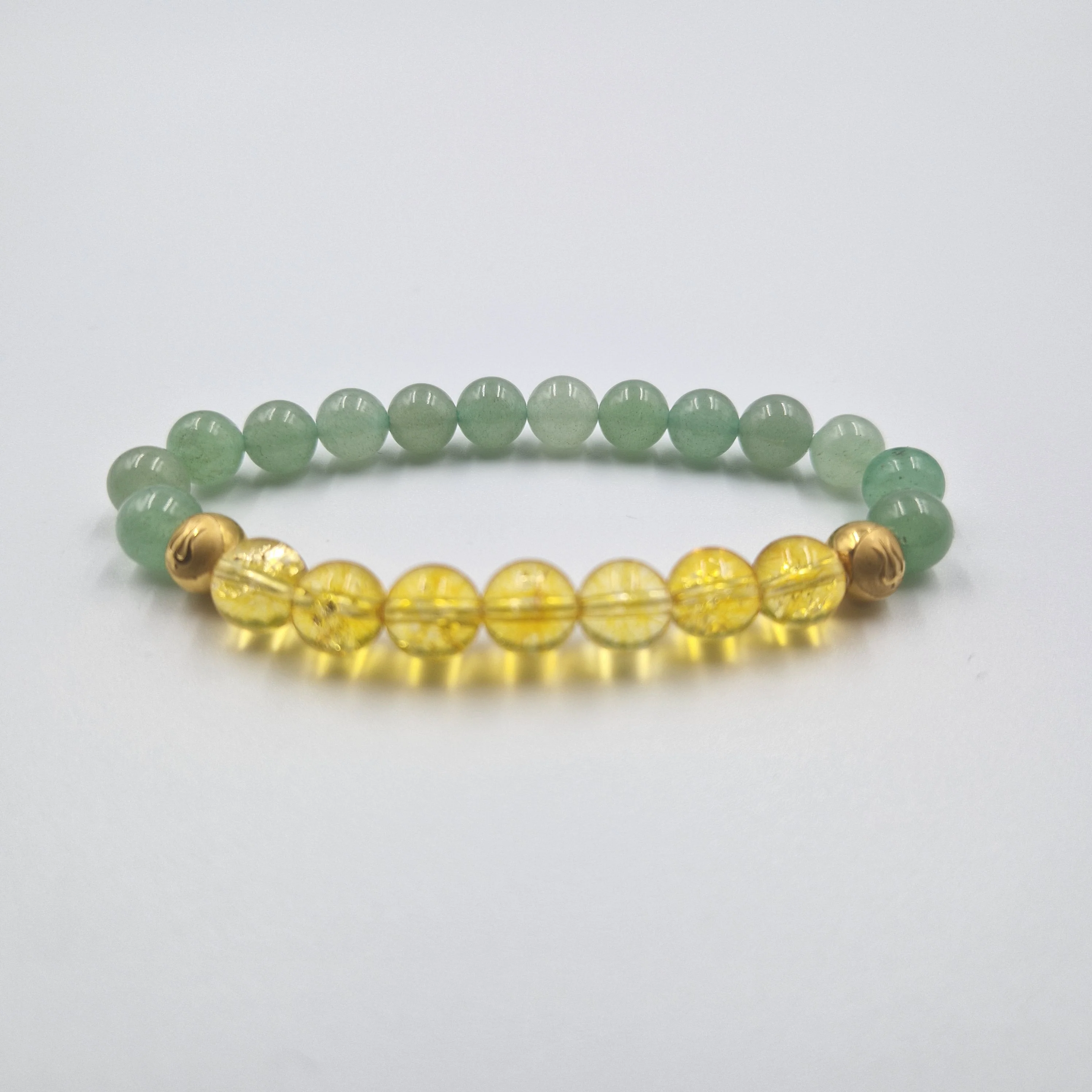 Bracelet en Aventurine verte et Citrine - Image 3
