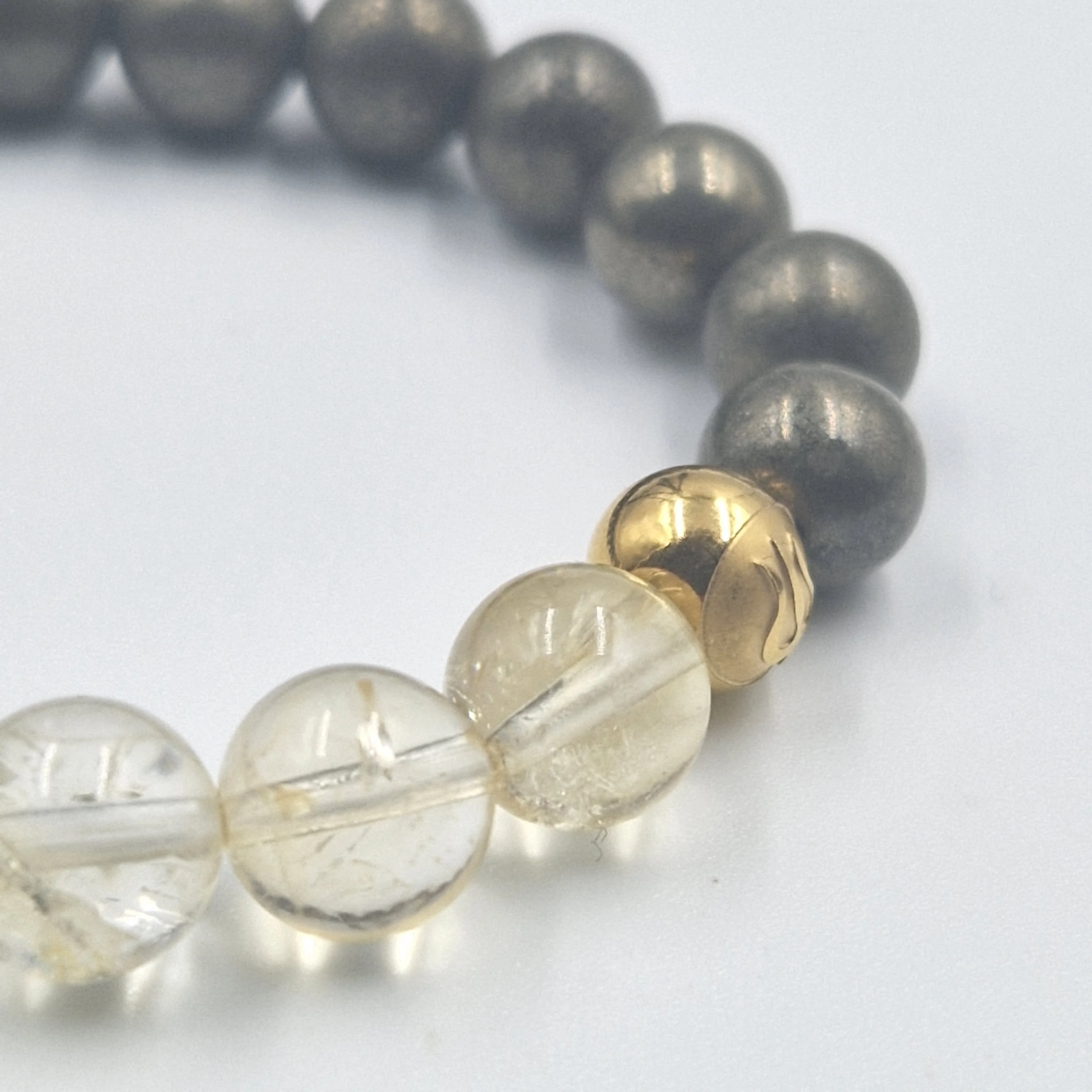 Bracelet en Pyrite et Citrine - Image 2