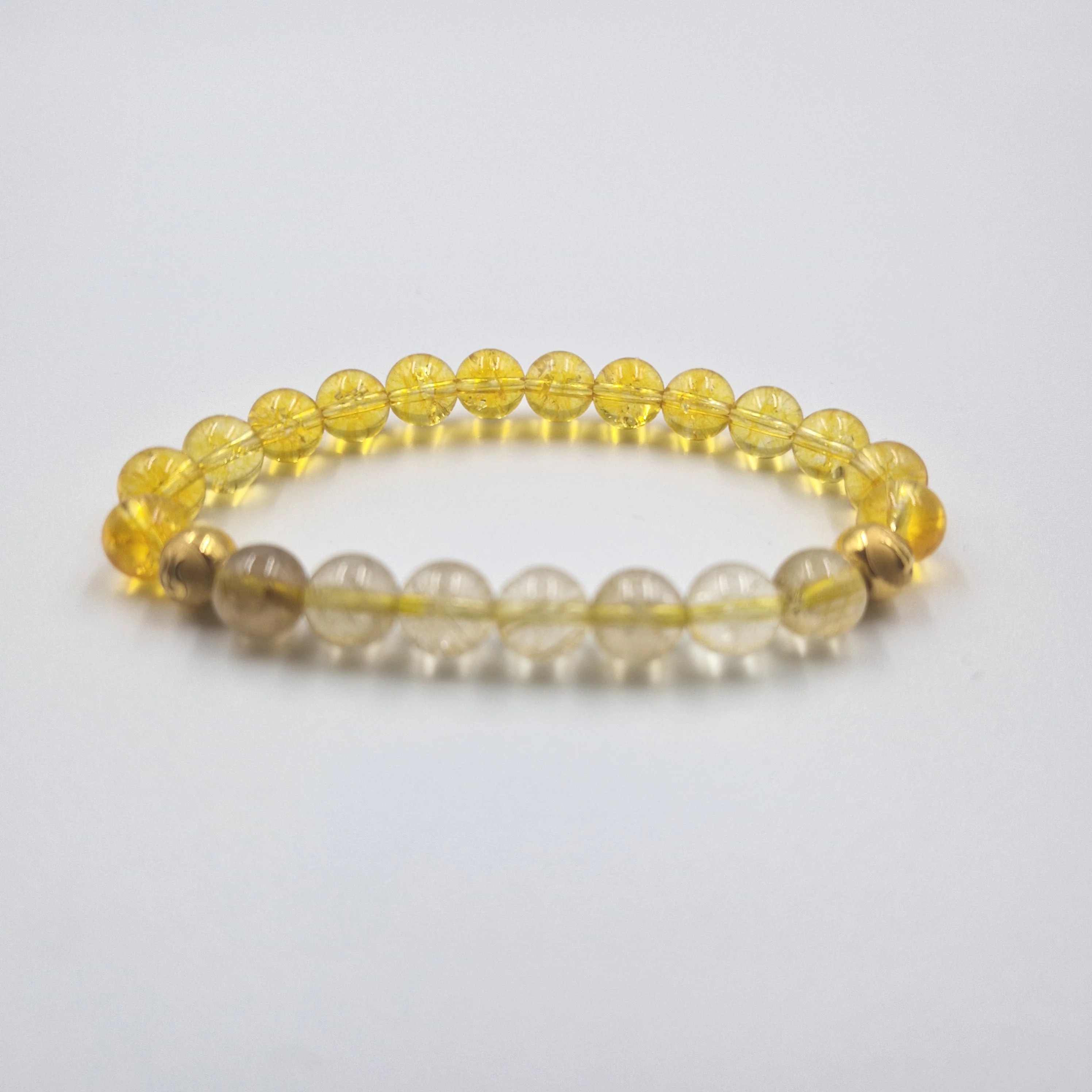 Bracelet en Citrine et Quartz rutile doré - Image 3