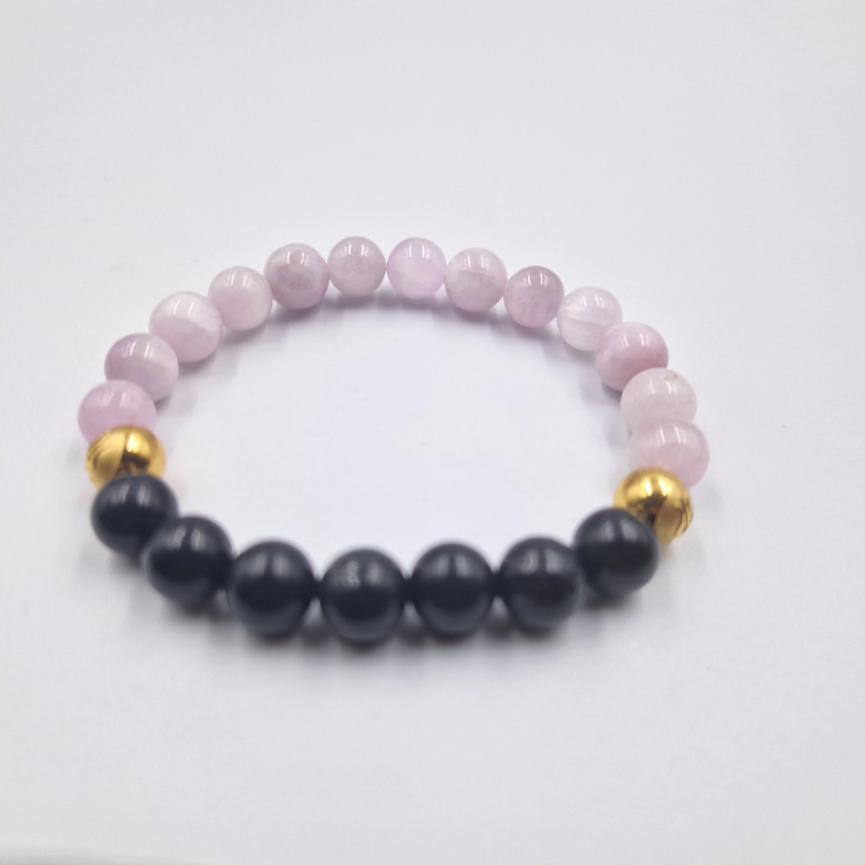 Bracelet en Kunzite et Shungite - Image 3