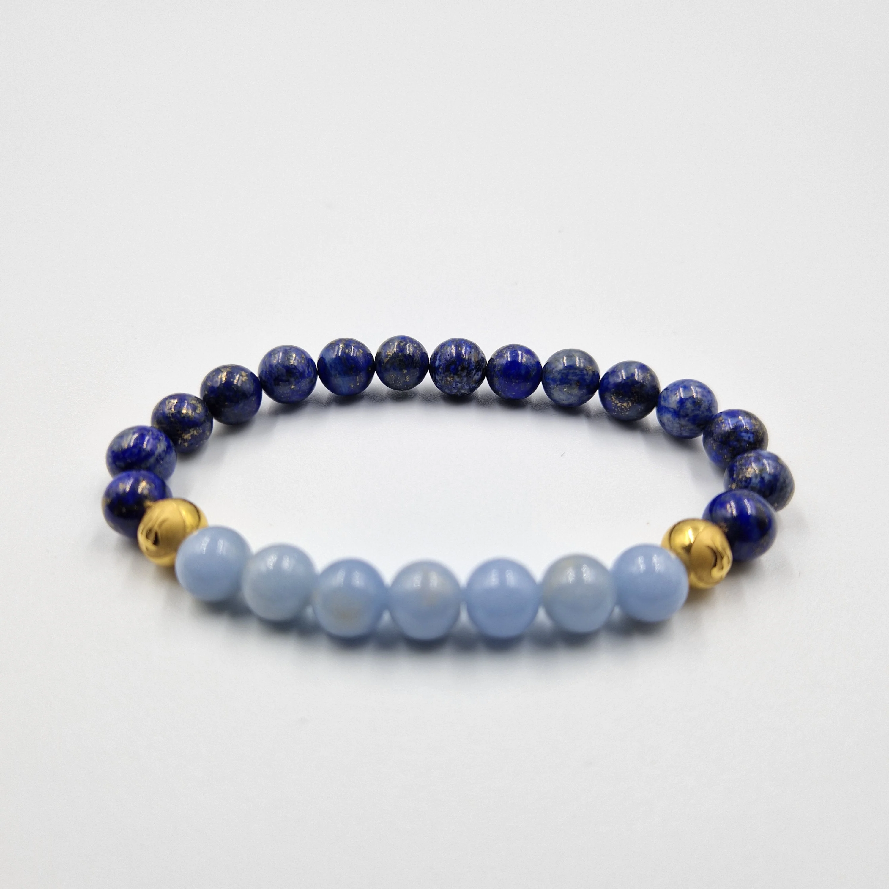 Bracelet en Lapis-lazuli et Angélite - Image 3