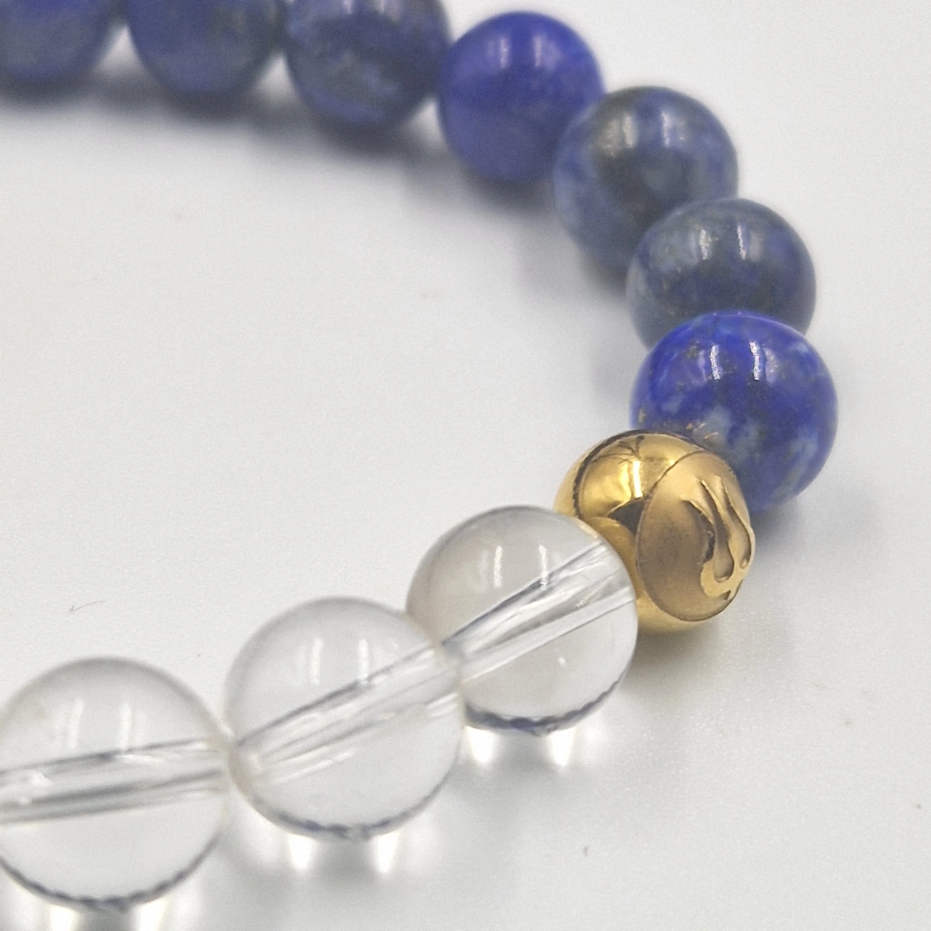 Bracelet en Lapis lazuli et Quartz clair - Image 2
