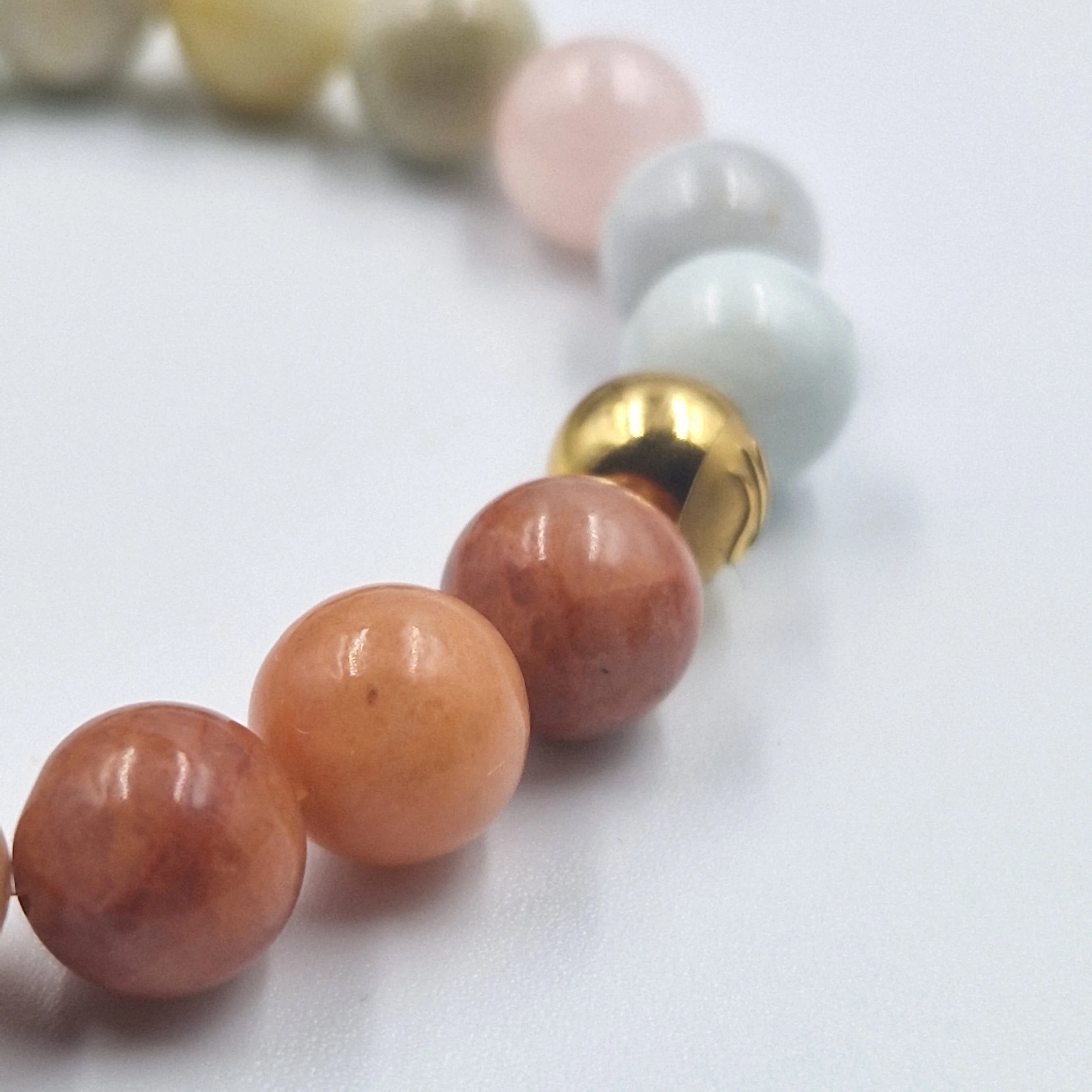 Bracelet en Morganite et Bois fossilisé - Image 2
