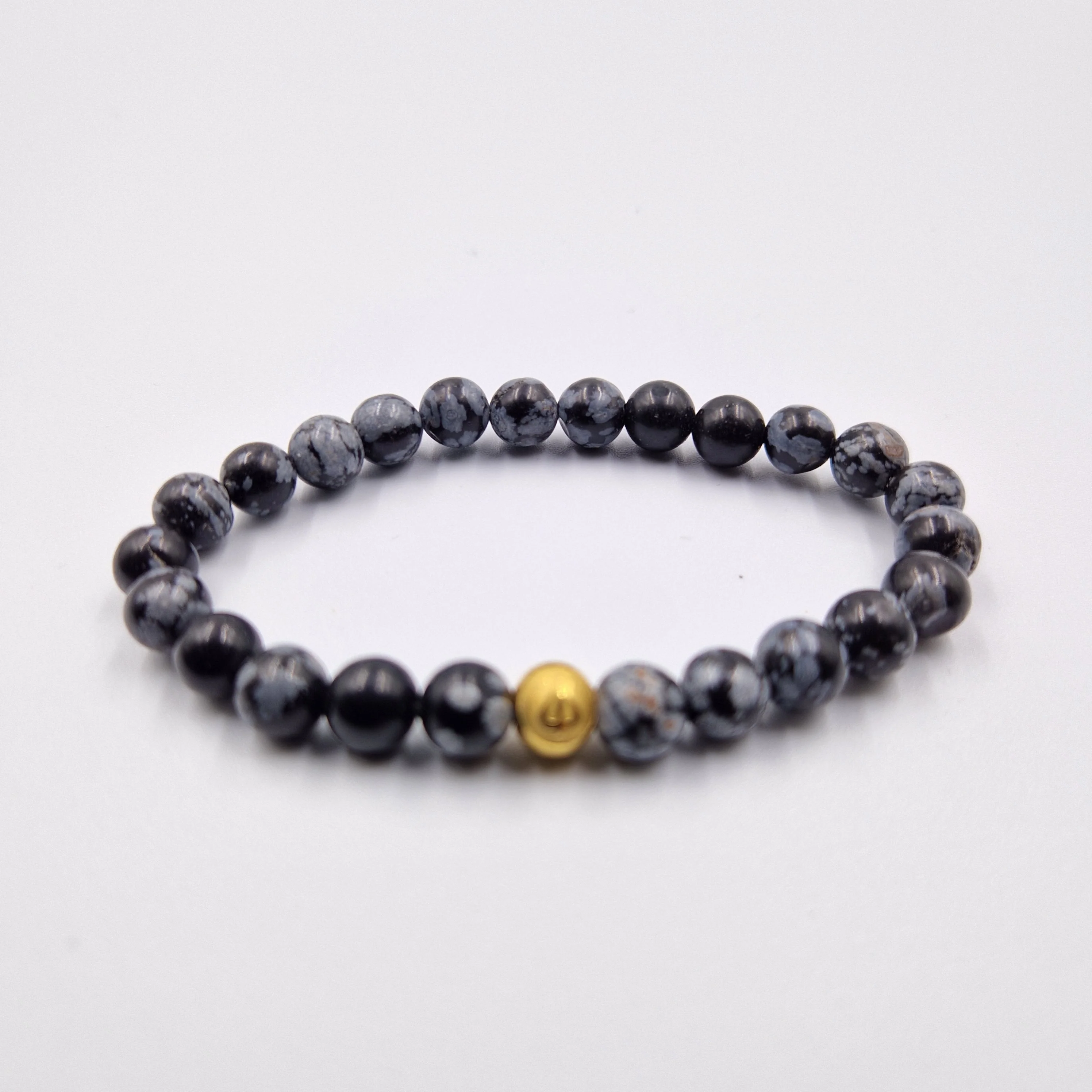 Bracelet en Obsidienne flocon de neige - Image 3