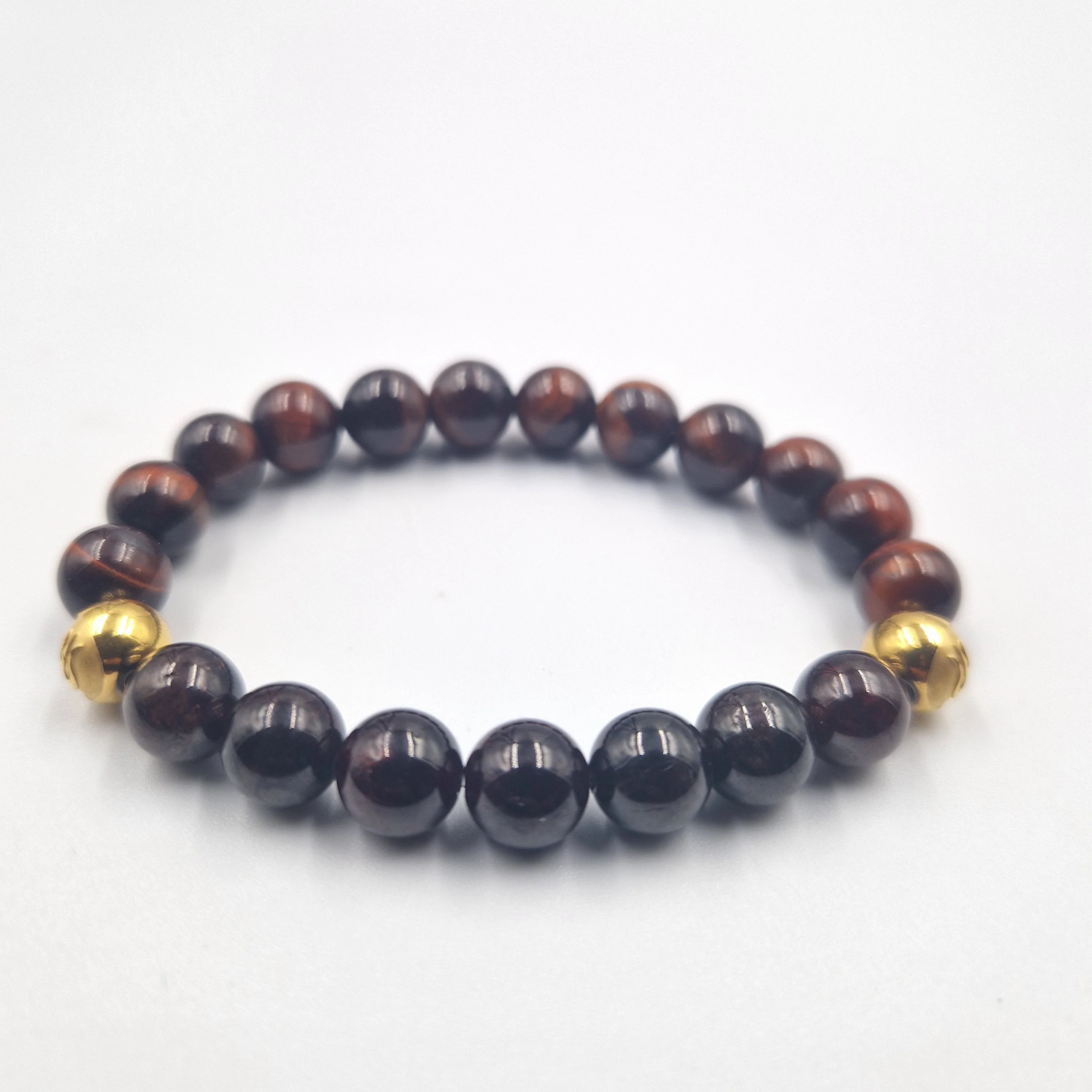 Bracelet en Œil de taureau et Grenat