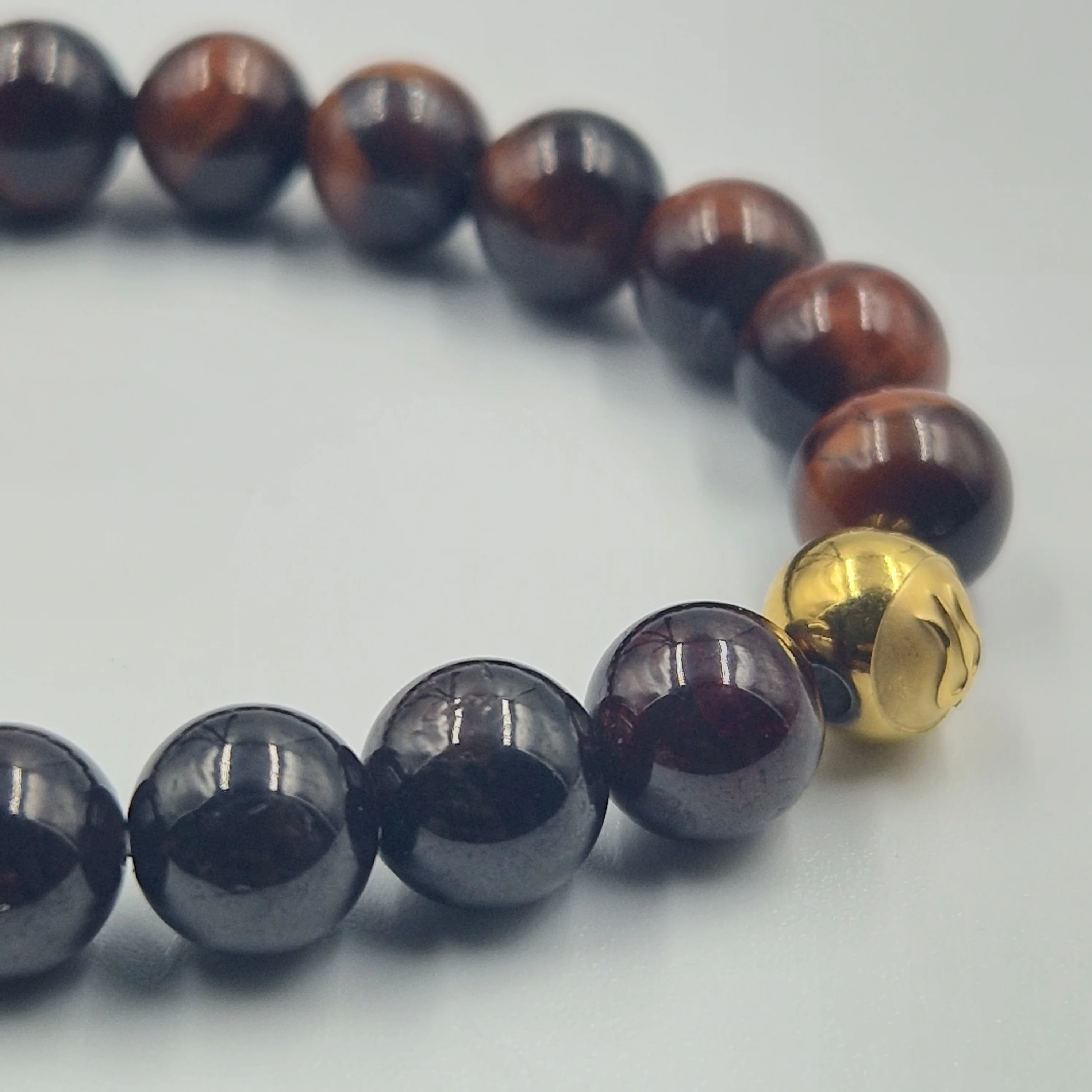 Bracelet en Œil de taureau et Grenat - Image 2