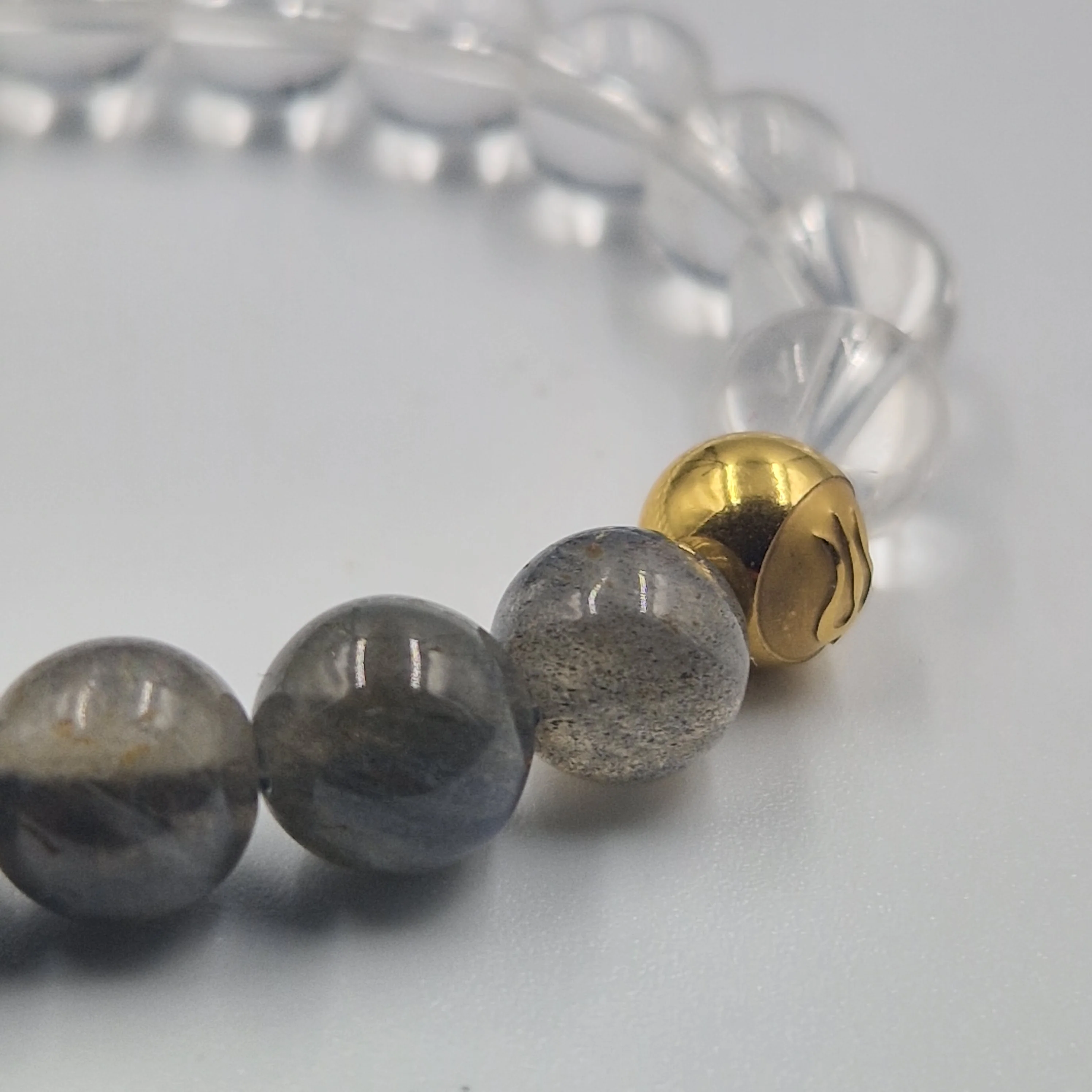 Bracelet en Quartz clair et Labradorite - Image 2