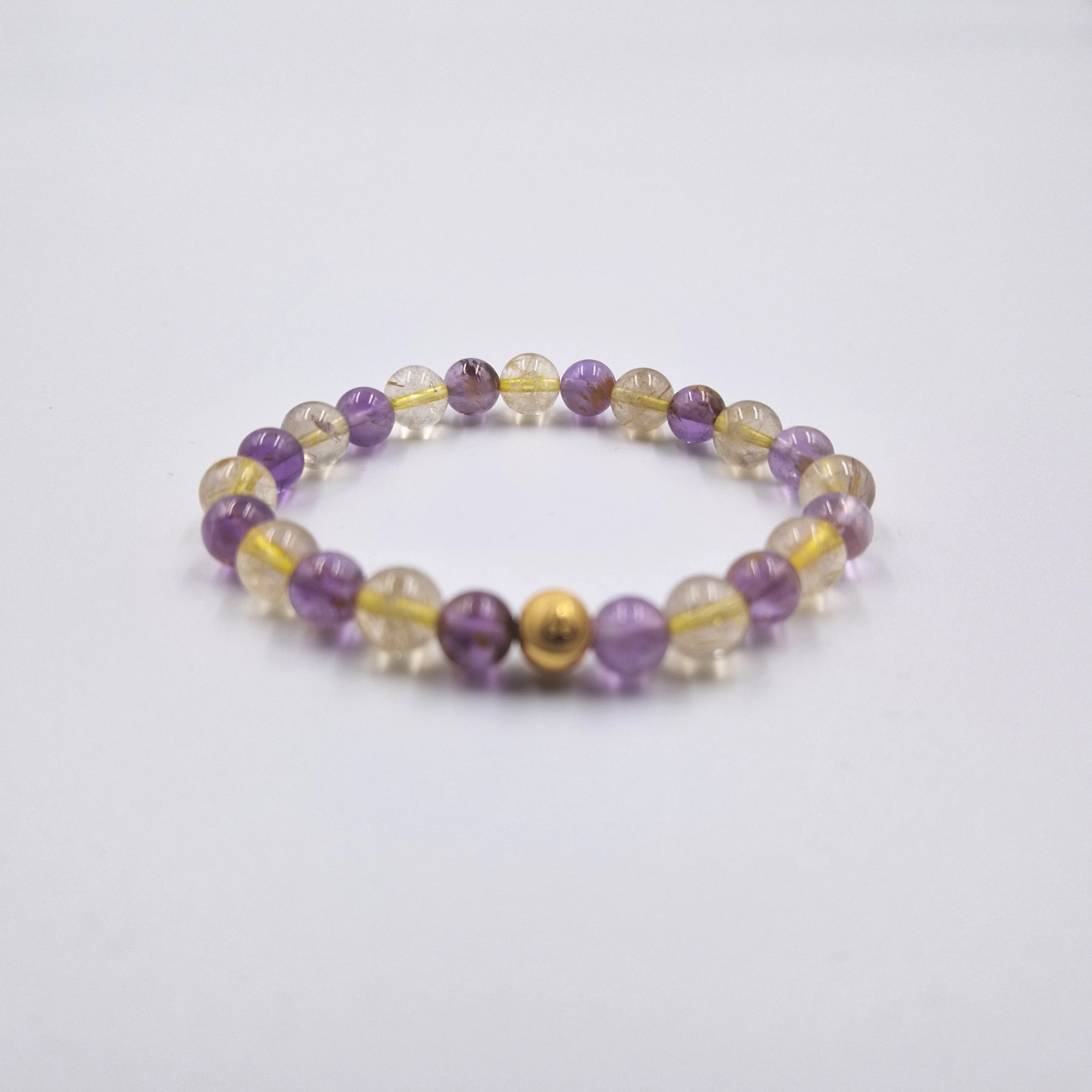 Bracelet en Quartz rutile doré et Super Seven - Image 3