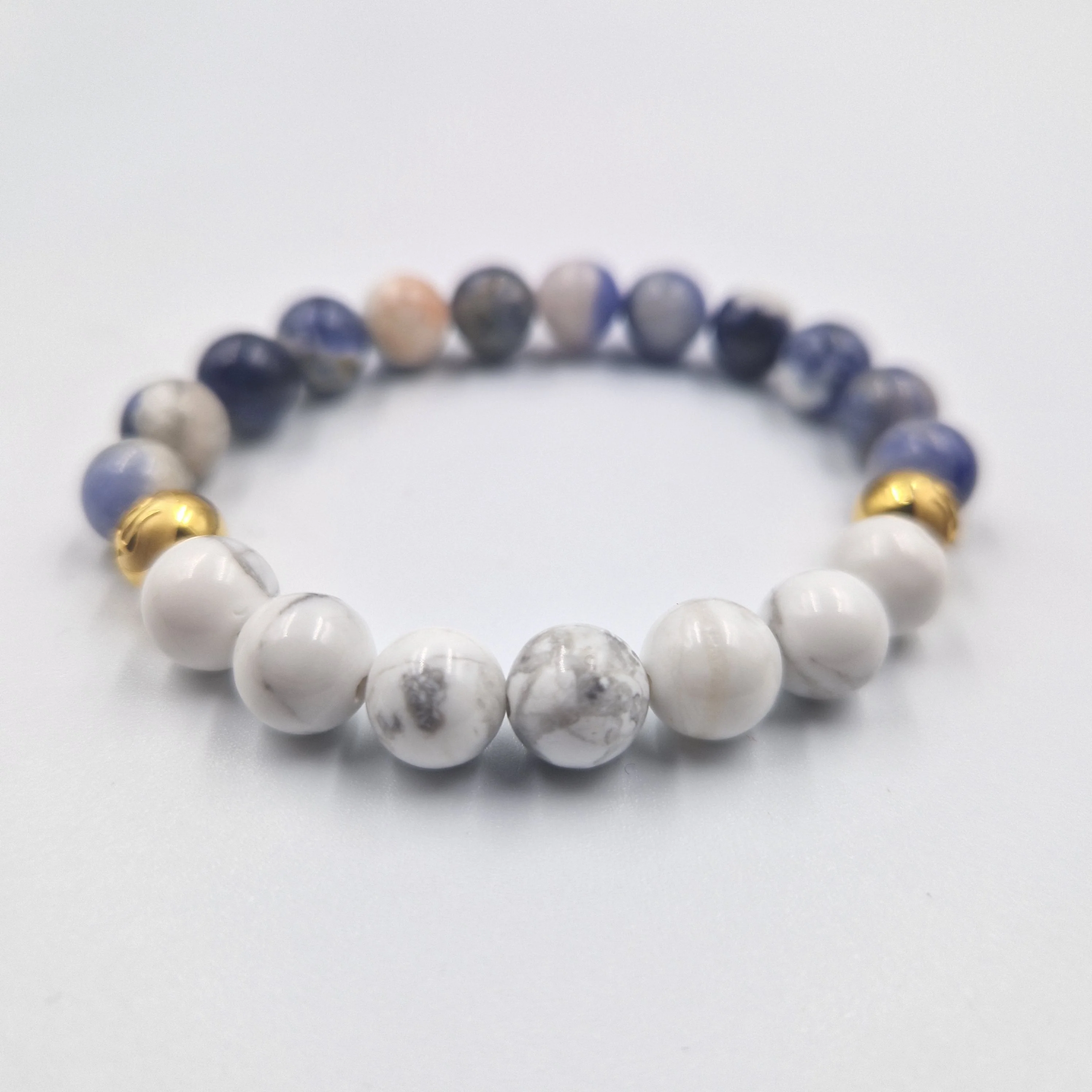 Bracelet en Sodalite et Howlite