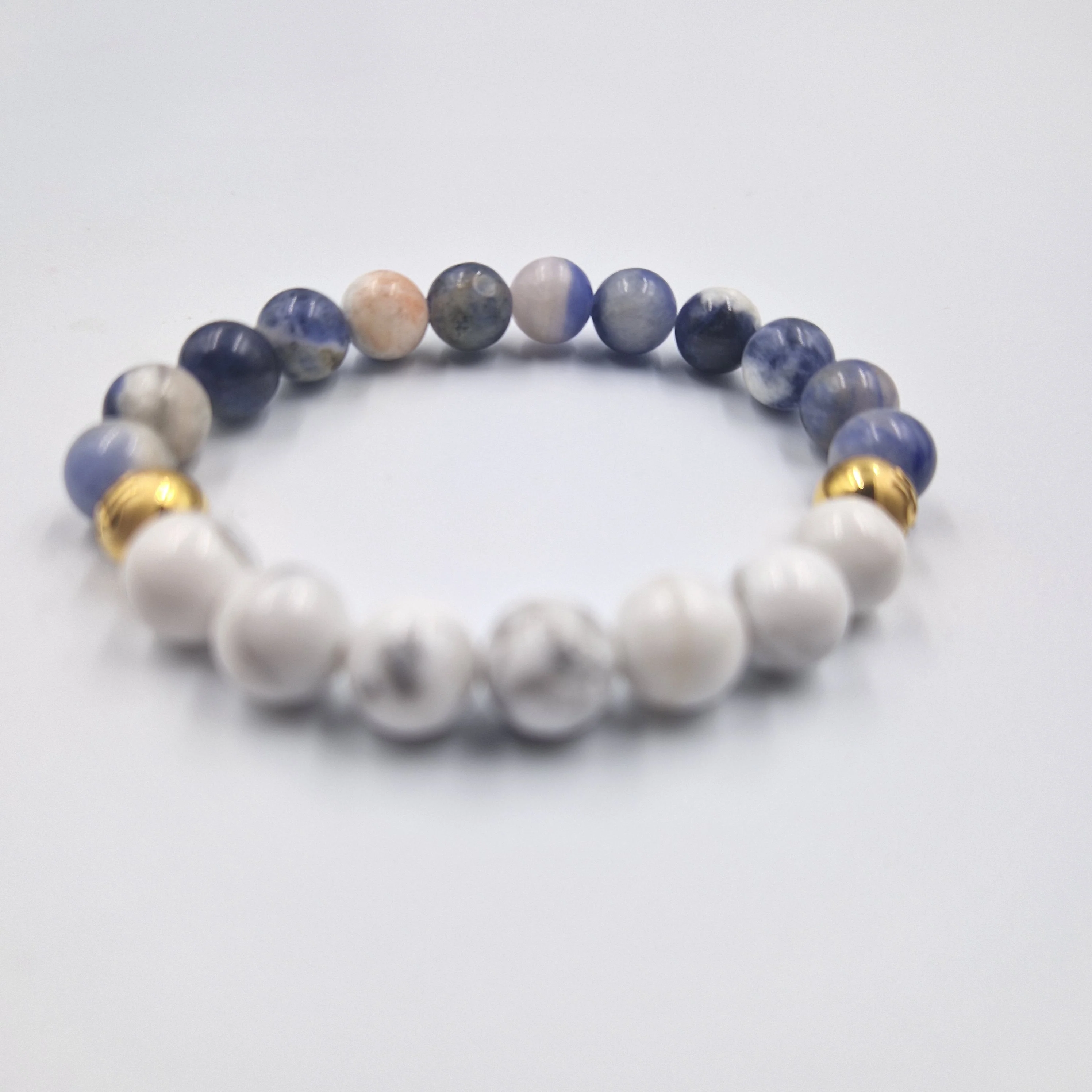 Bracelet en Sodalite et Howlite - Image 3