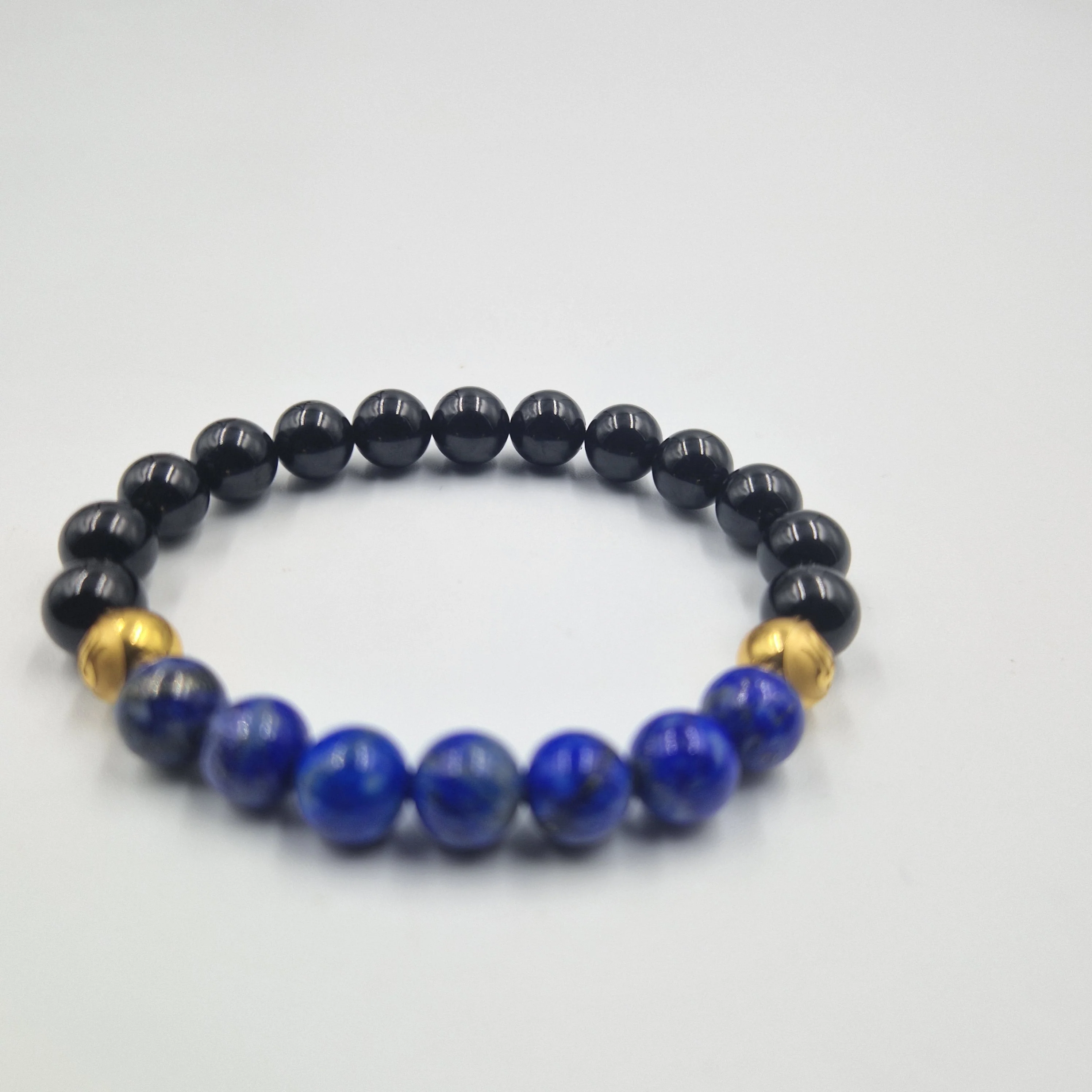 Bracelet en Tourmaline noire et Lapis lazuli - Image 3
