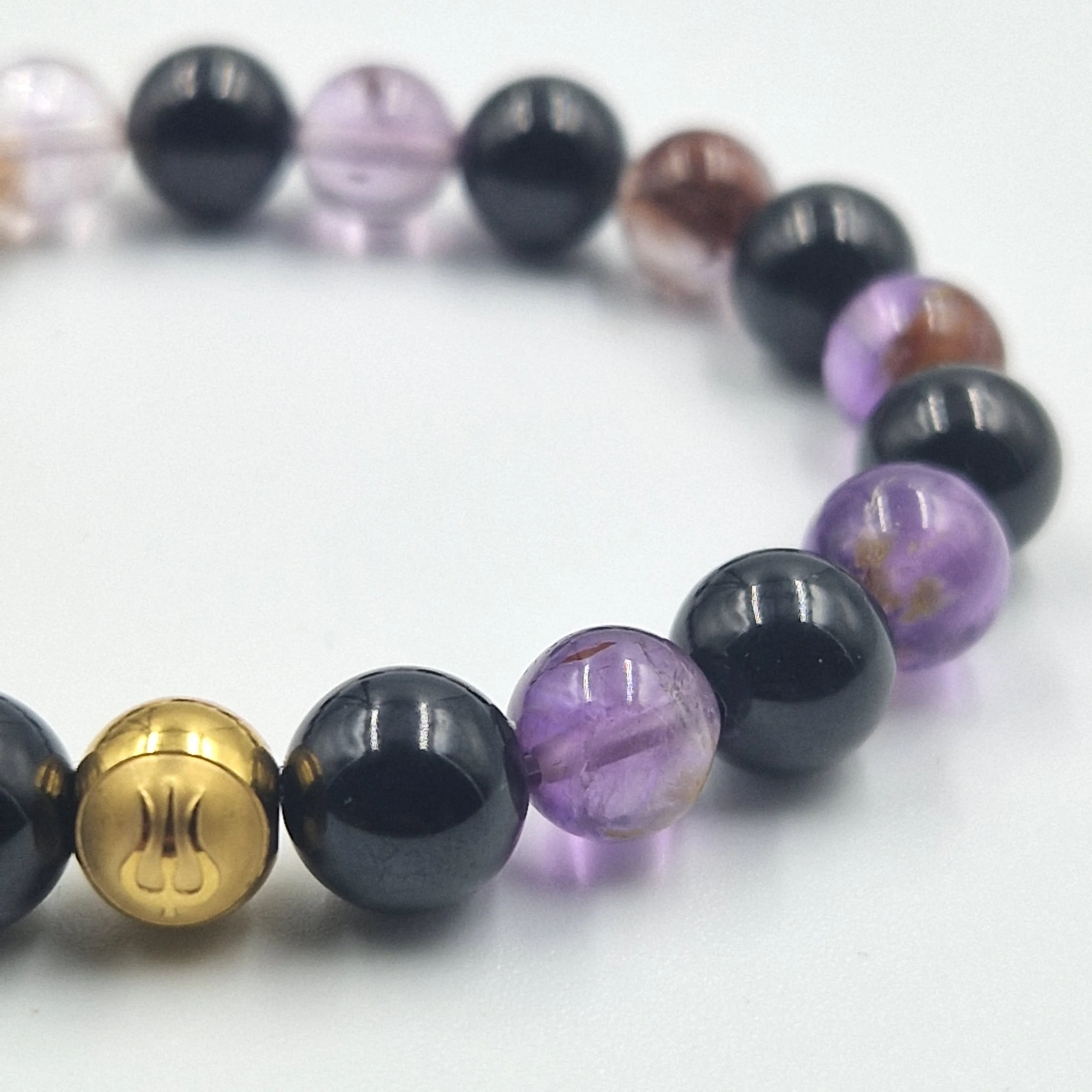 Bracelet en Tourmaline noire et Super seven - Image 2