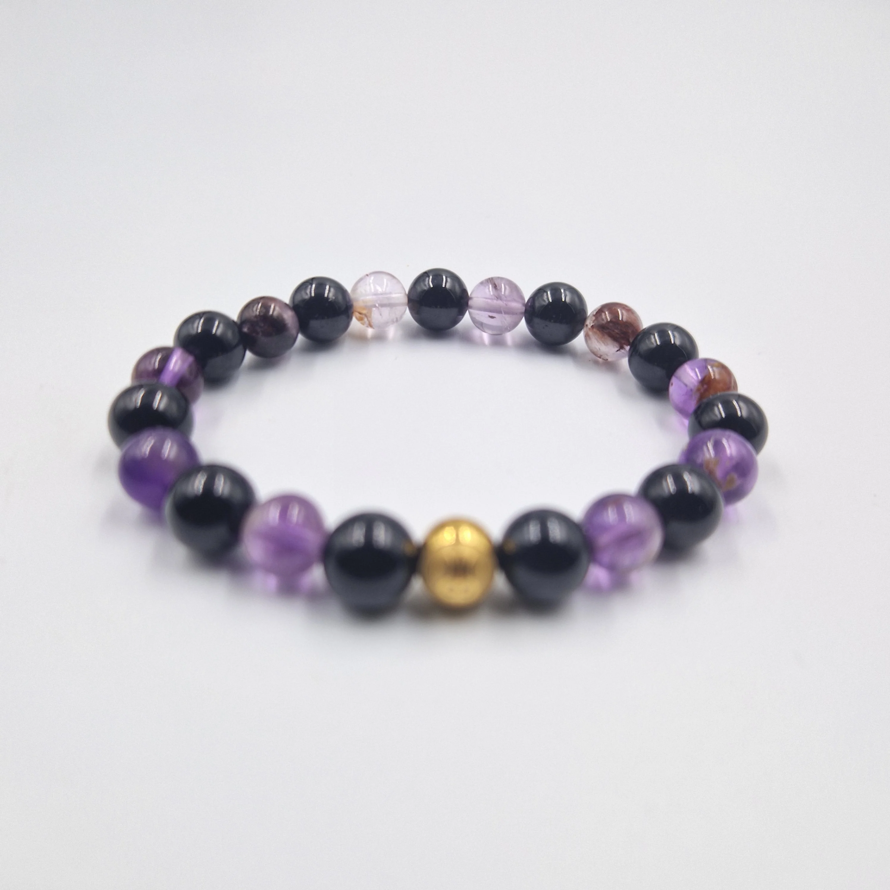 Bracelet en Tourmaline noire et Super seven - Image 3
