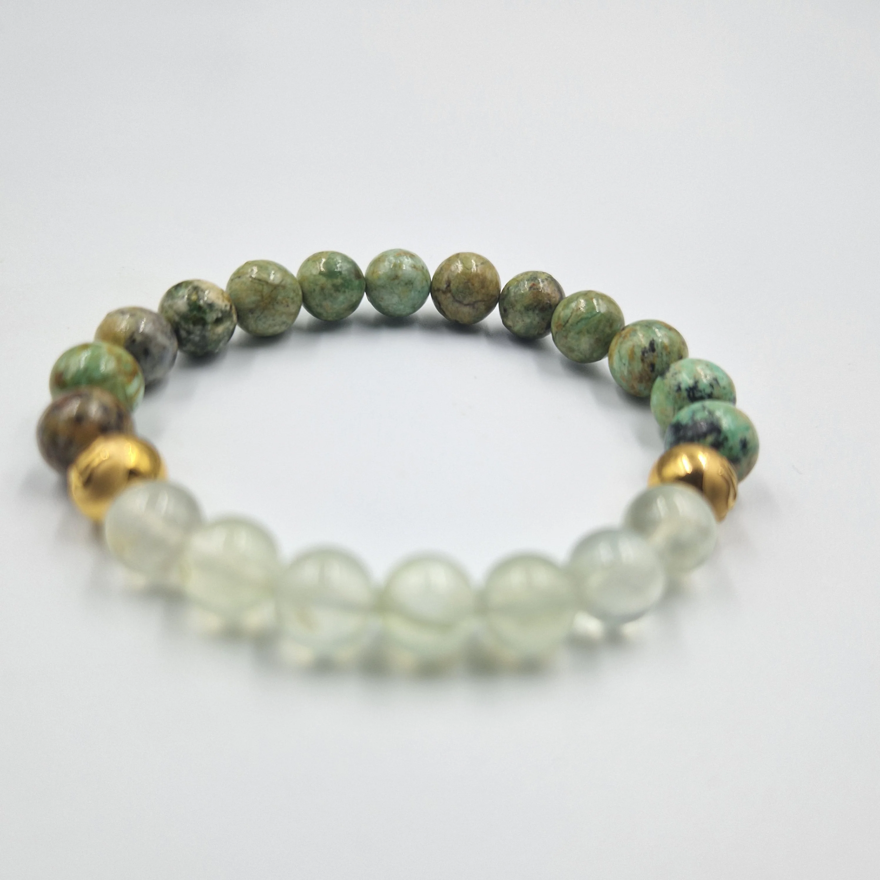 Bracelet en Turquoise et Préhnite - Image 3