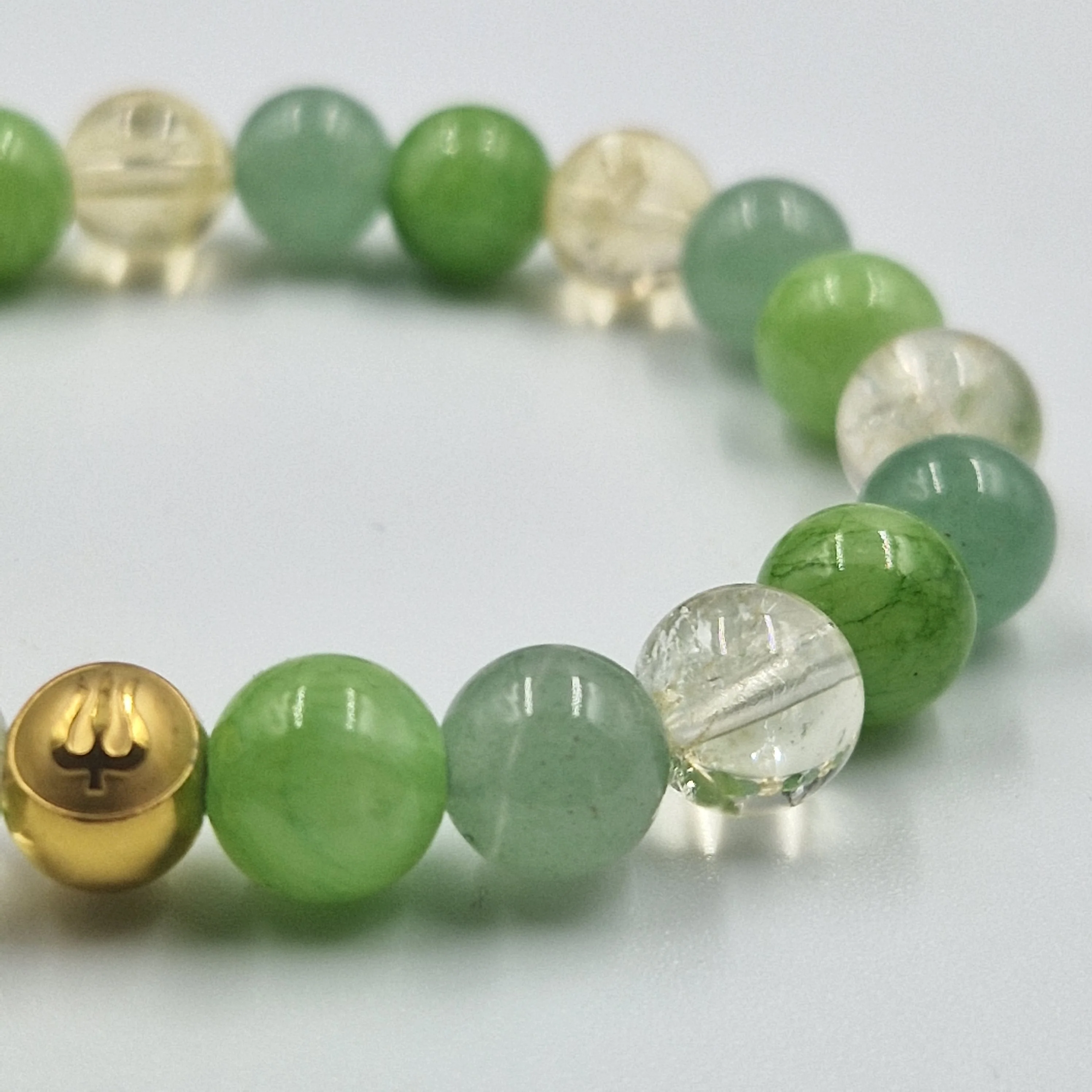 Bracelet ENTHOUSIASME en Citrine, Aventurine verte et Jade vert - Image 2