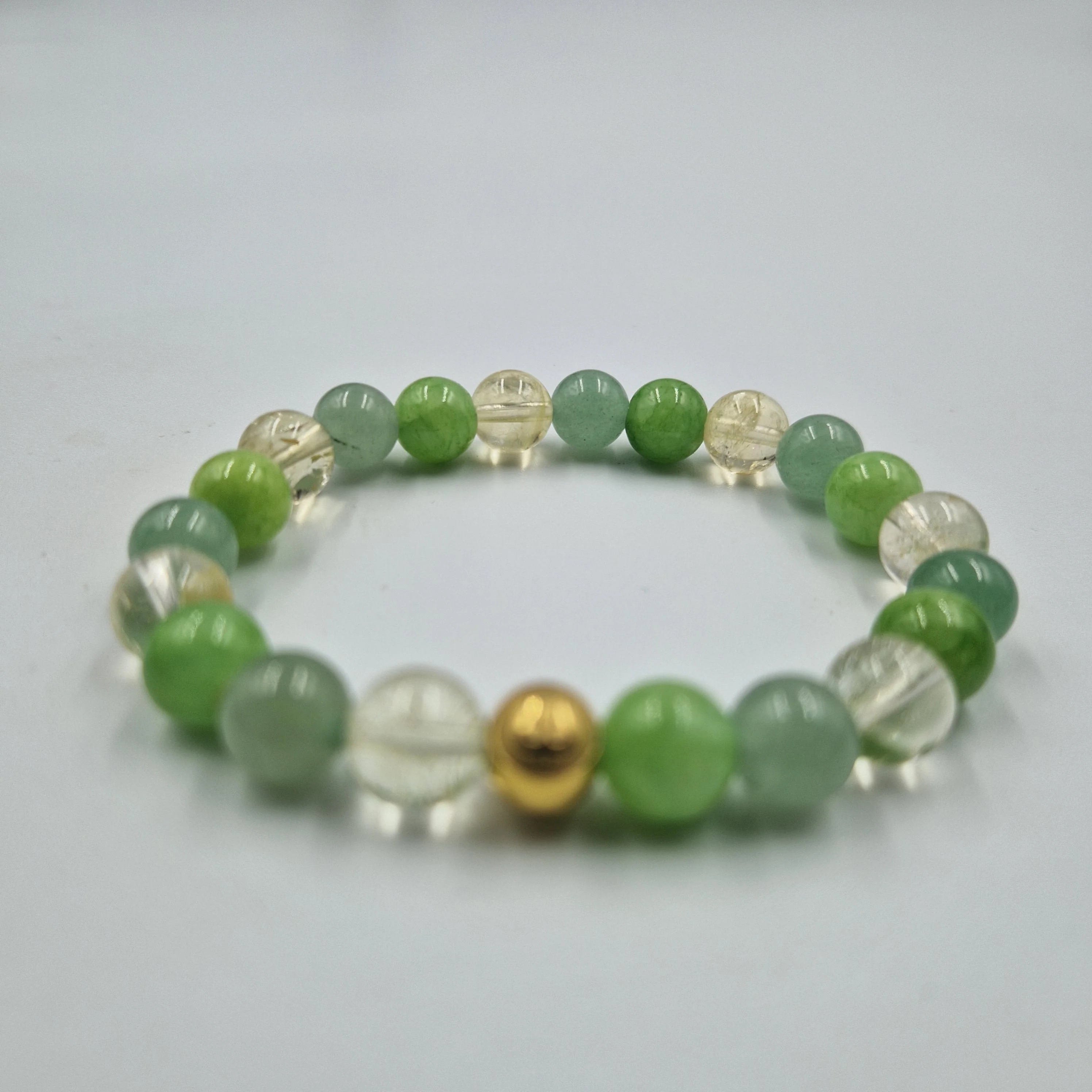 Bracelet ENTHOUSIASME en Citrine, Aventurine verte et Jade vert - Image 3