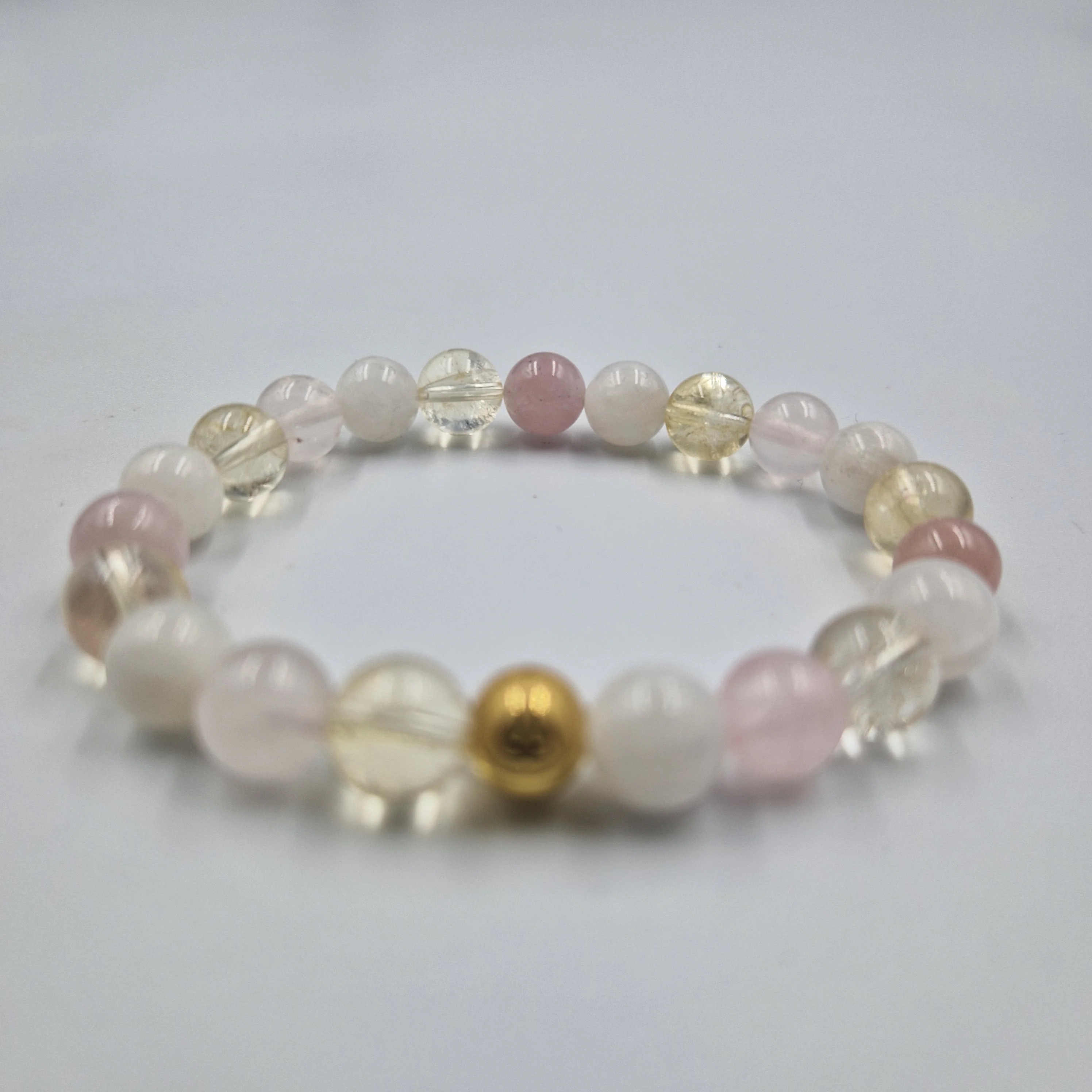 Bracelet EPANOUISSEMENT en Citrine, Quartz rose et Pierre de lune blanche - Image 3