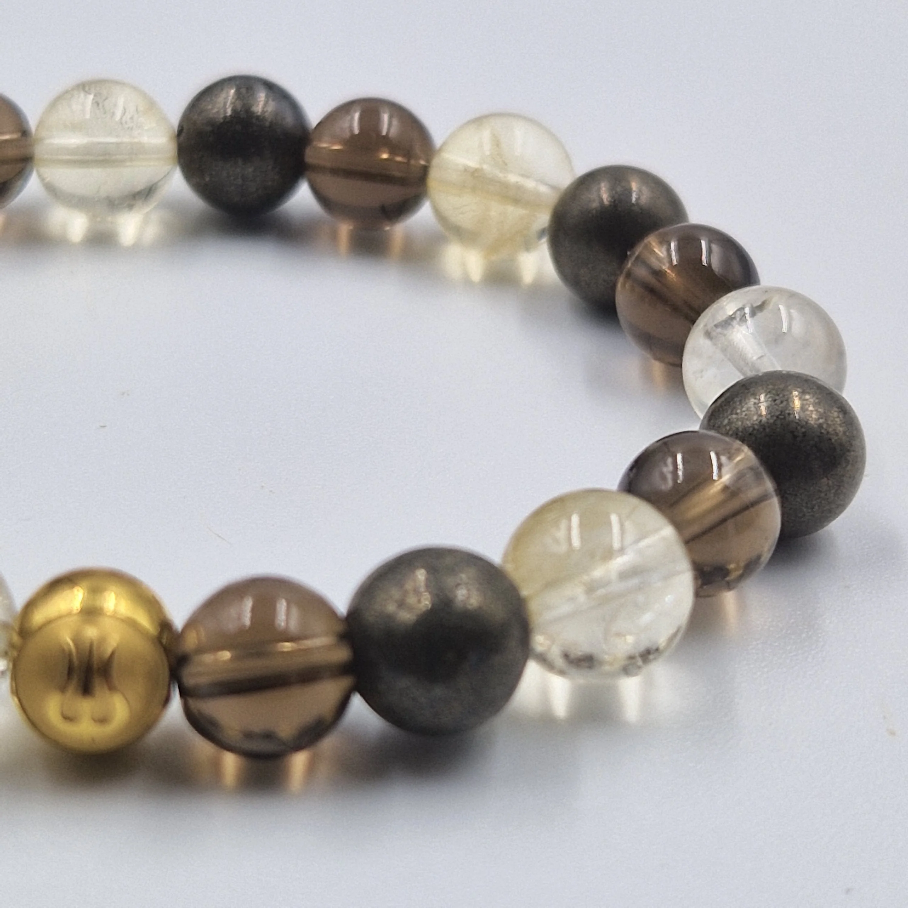 Bracelet FORTUNE en Citrine, Pyrite et Quartz fumé - Image 2