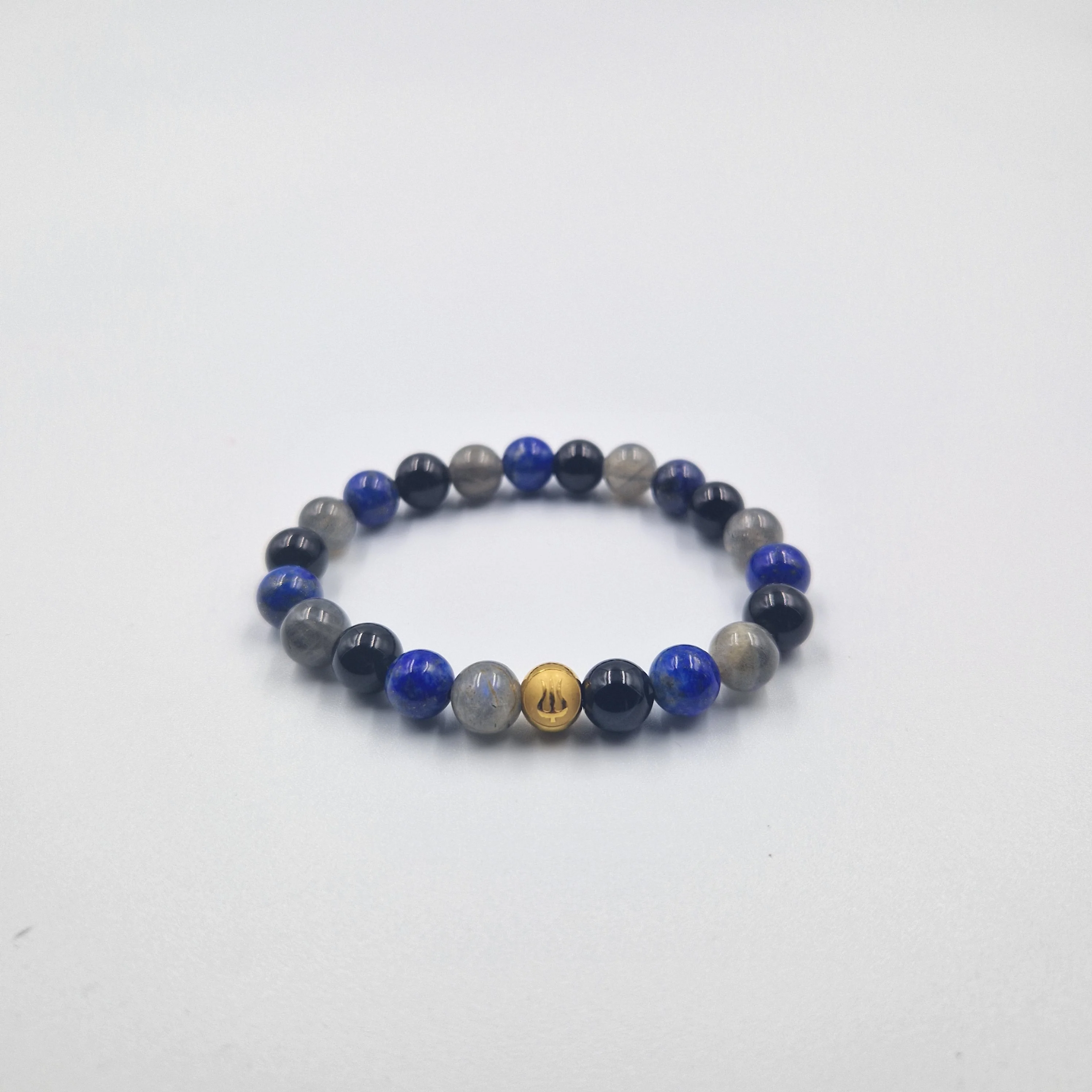 Bracelet Héritage - Spécial Fête des pères en Onyx noir, Labradorite et Lapis-lazuli - Image 3