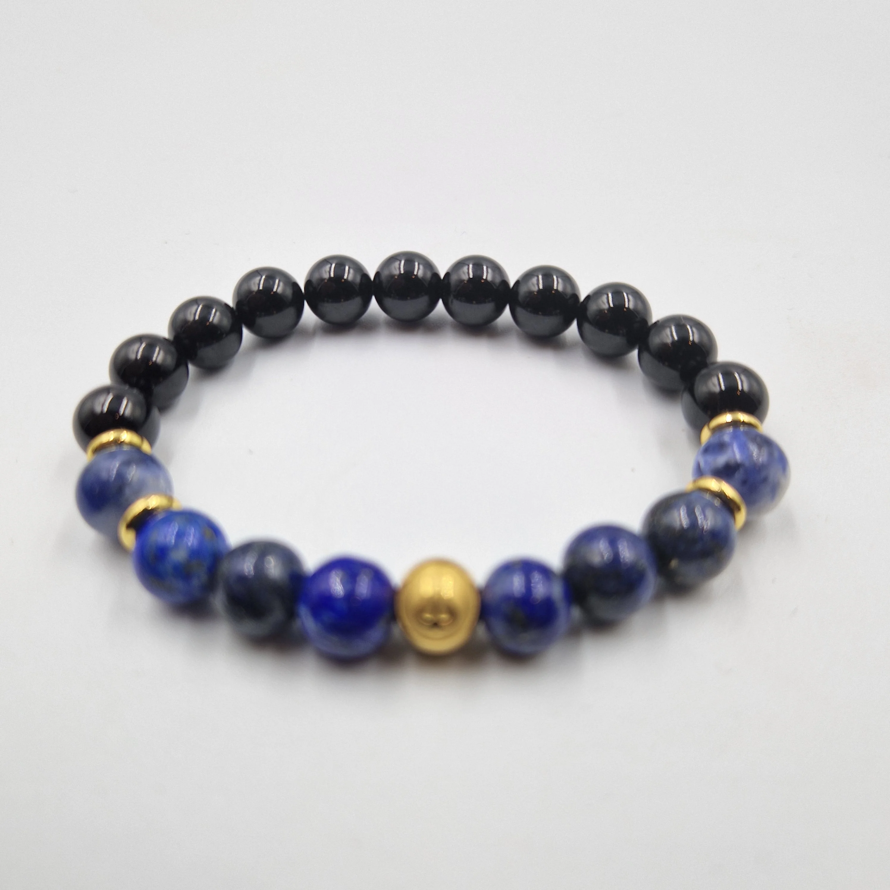 Bracelet NEVRALGIE en  Lapis-Lazuli, Tourmaline noire, Sodalite - Image 3