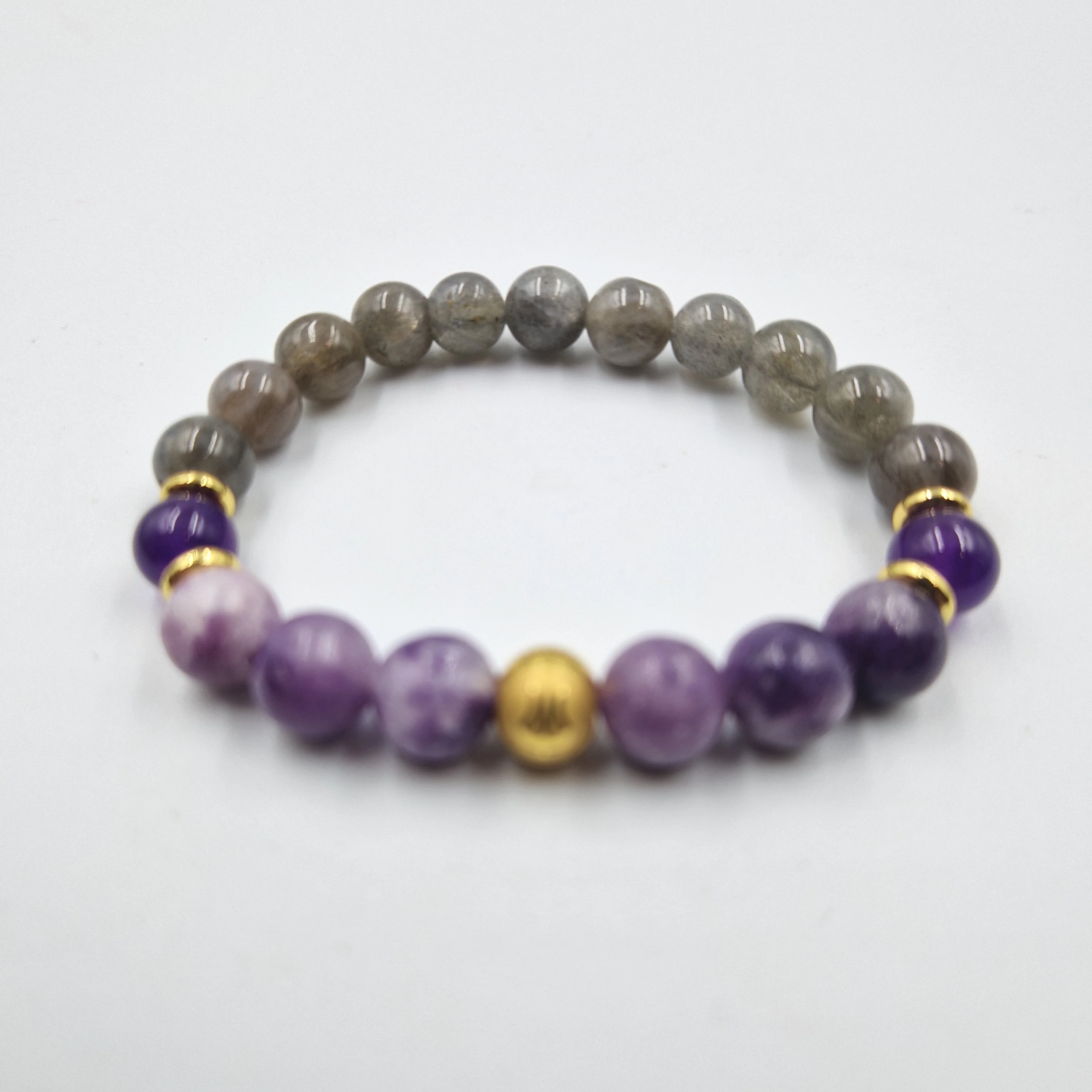Bracelet OBSESSIONS en Améthyste, Labradorite, Lépidolite - Image 3