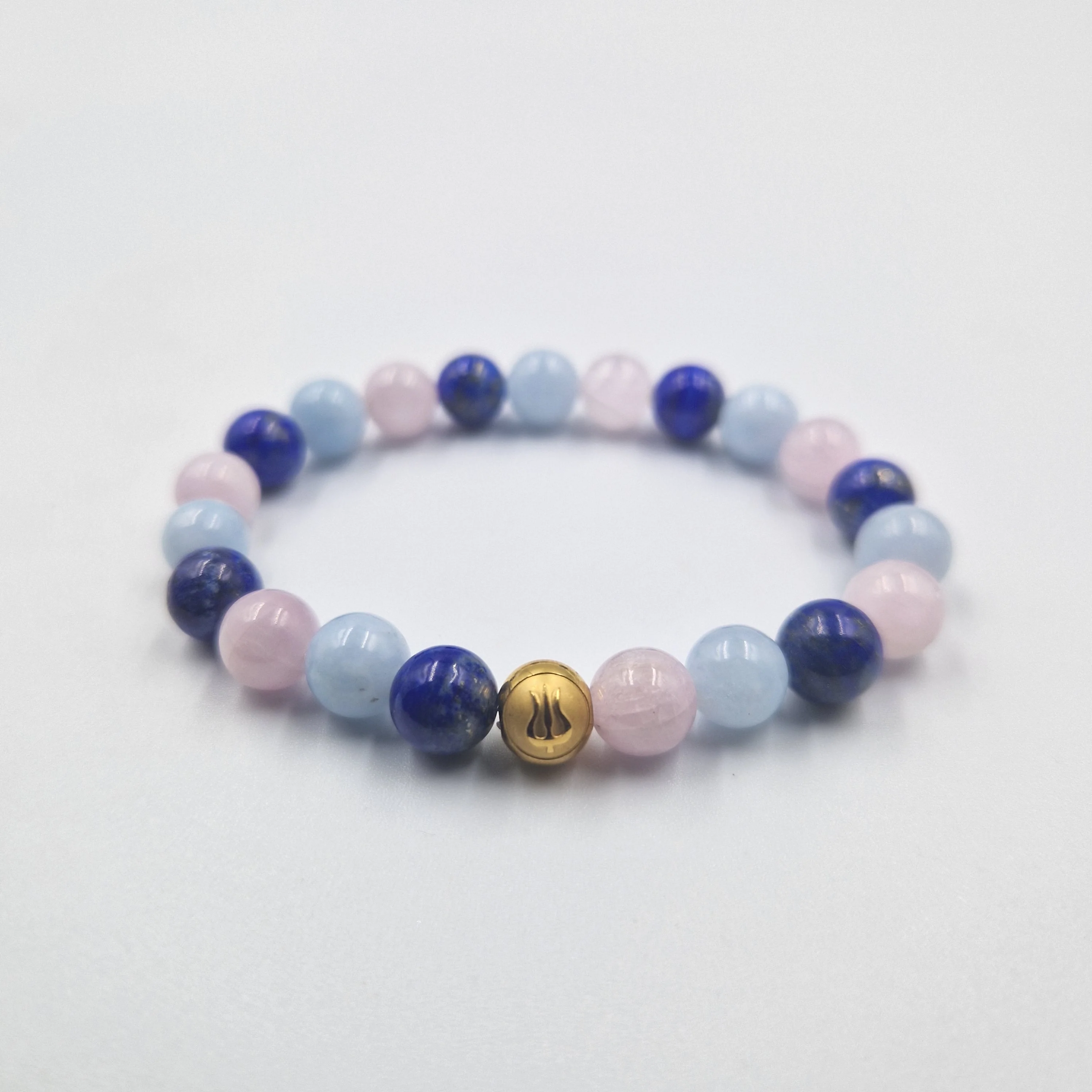 Bracelet PARDON en Lapis-lazuli, Aigue-marine et Kunzite