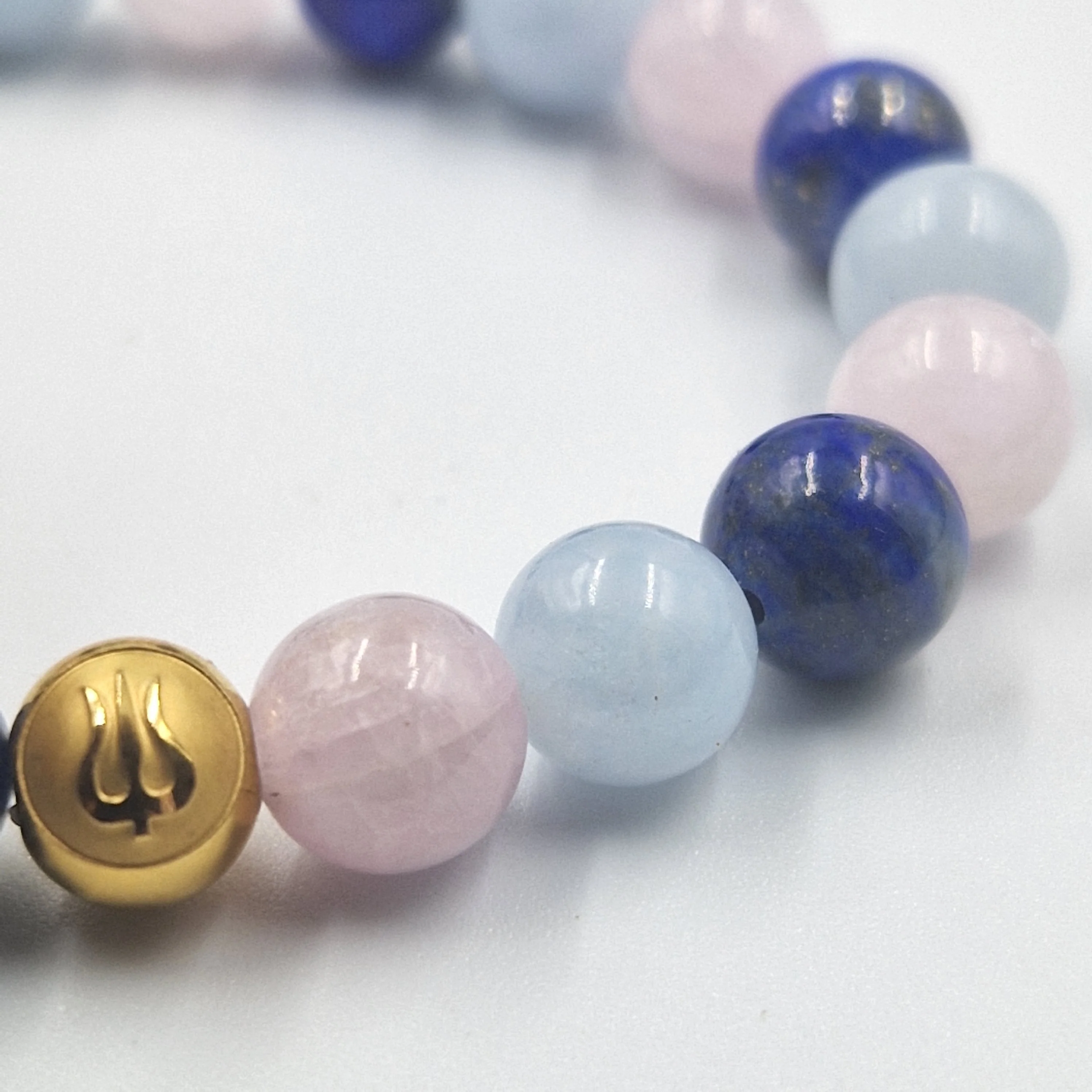 Bracelet PARDON en Lapis-lazuli, Aigue-marine et Kunzite - Image 2