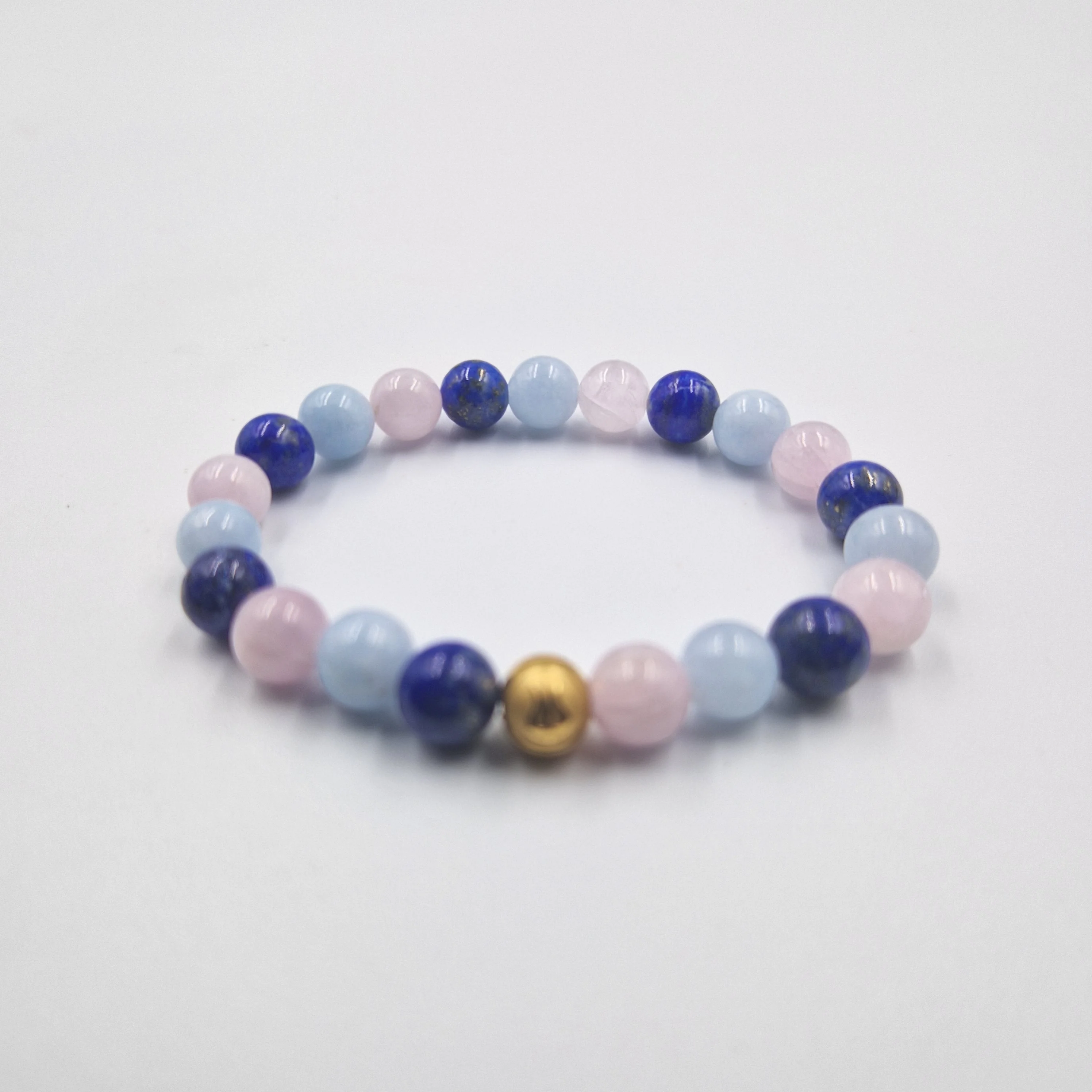 Bracelet PARDON en Lapis-lazuli, Aigue-marine et Kunzite - Image 3