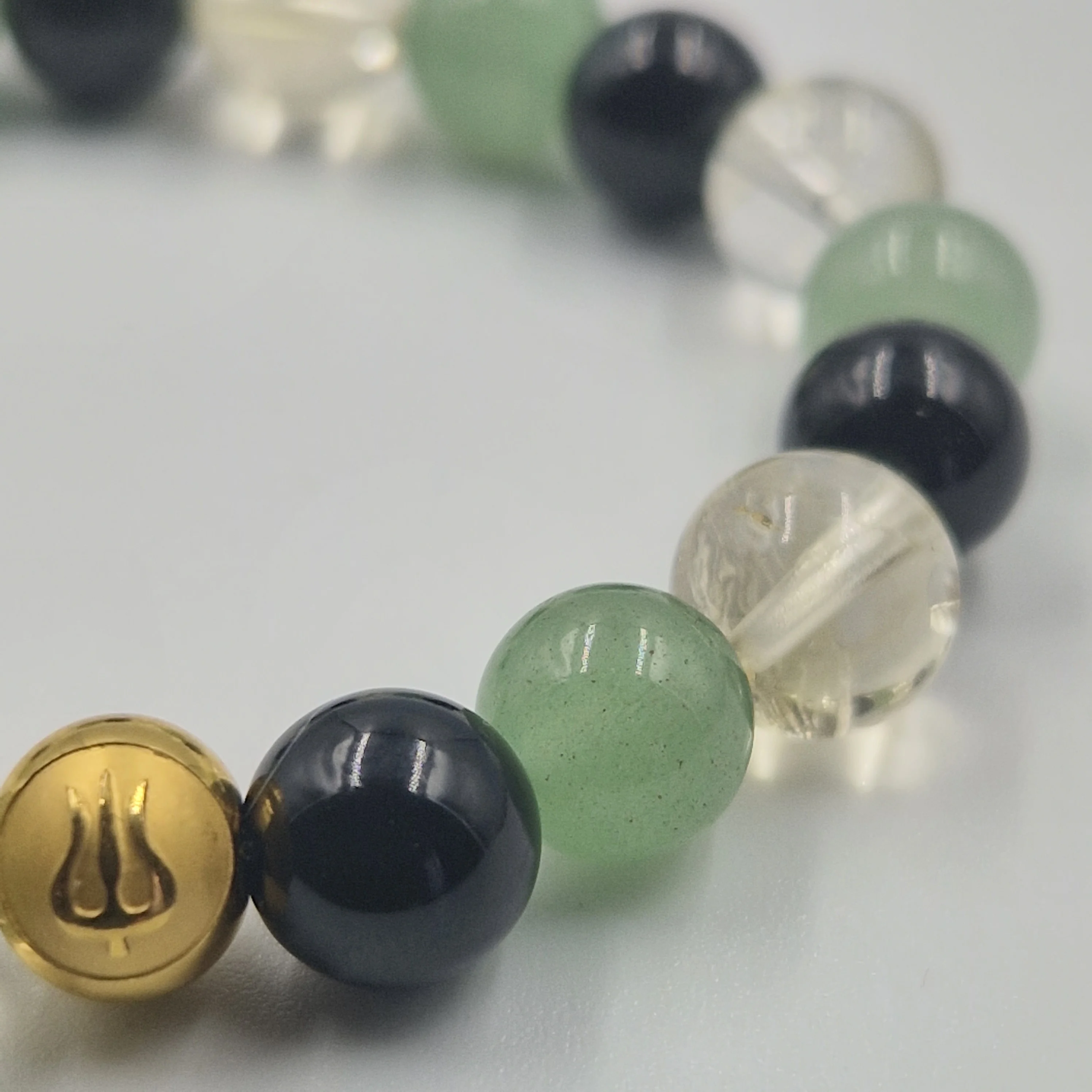 Bracelet PERSEVERANCE en Citrine, Obsidienne noire et Aventurine verte - Image 2